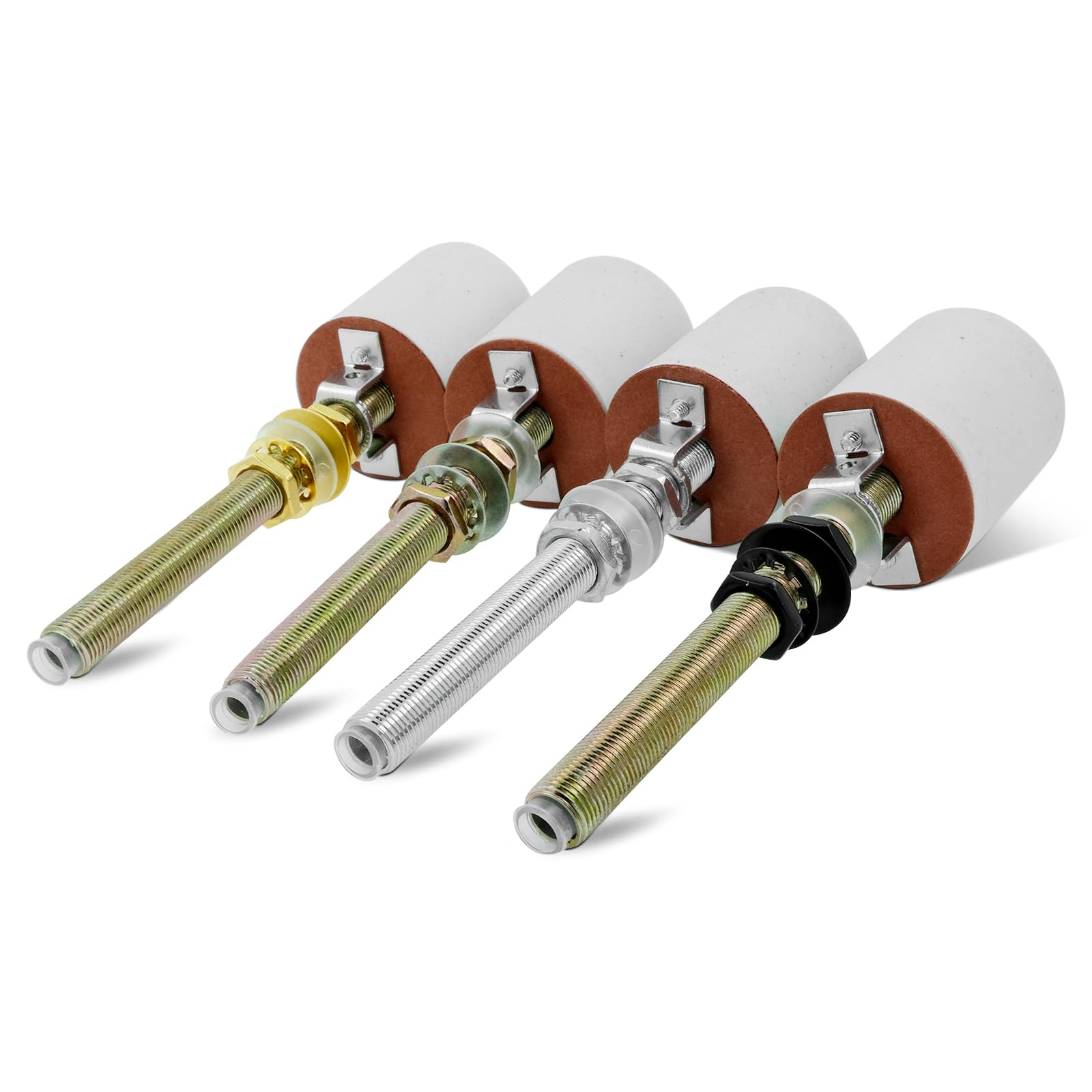 Goochan Lamp Repair Hardware Assortment - Metal, Silver, 12 Inch Rod Kit With Nipples, Connectors, Switch Knobs, Washers & Lock Nuts