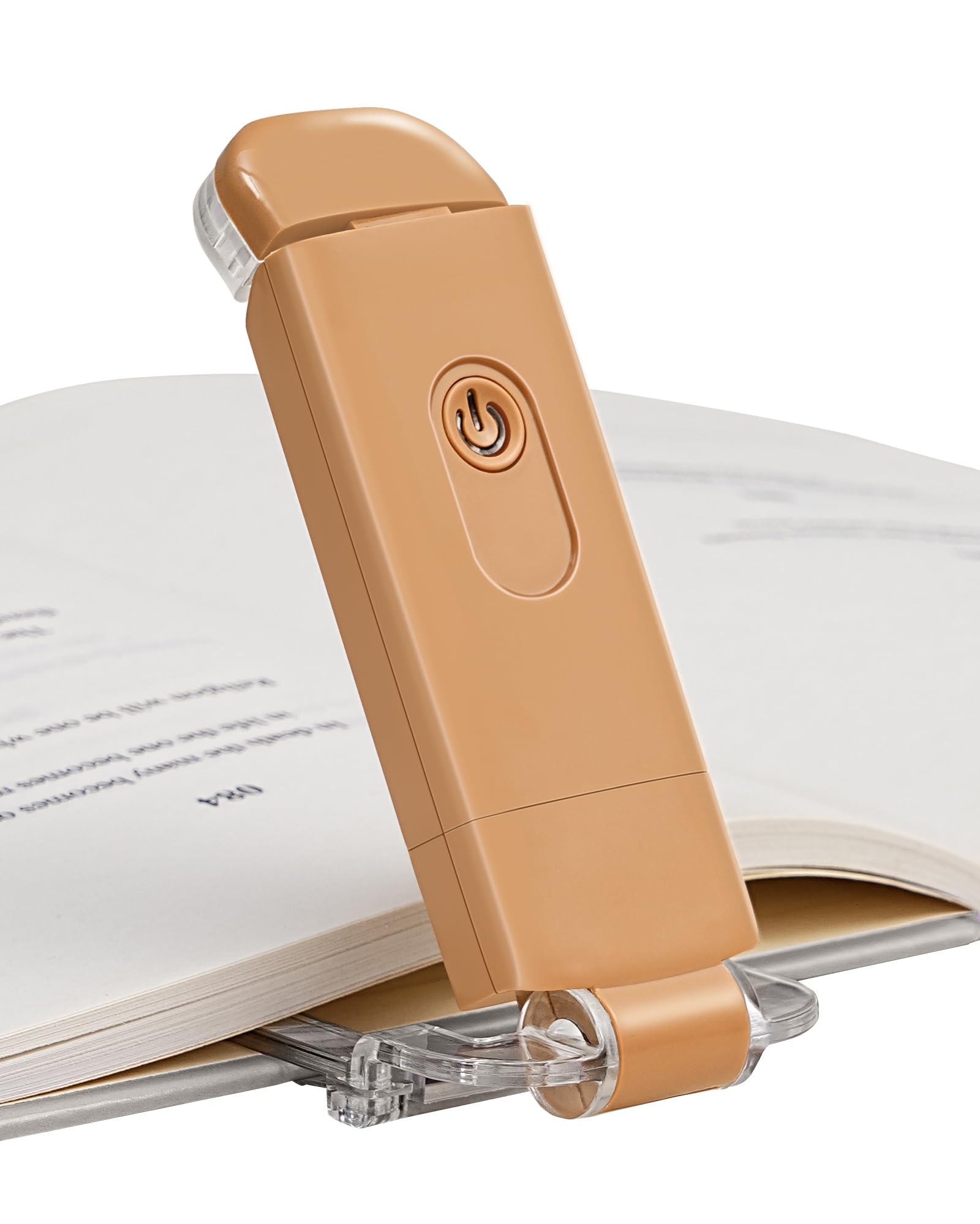 DEWENWILS USB Rechargeable Book Reading Light, LED Clip-On, 4 Brightness Levels, Mocha