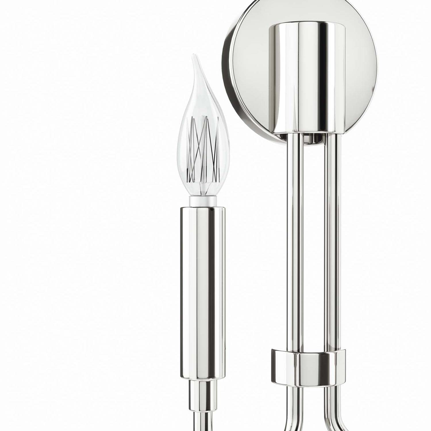 Modway Rekindle 2-Light Wall Sconce in Polished Nickel