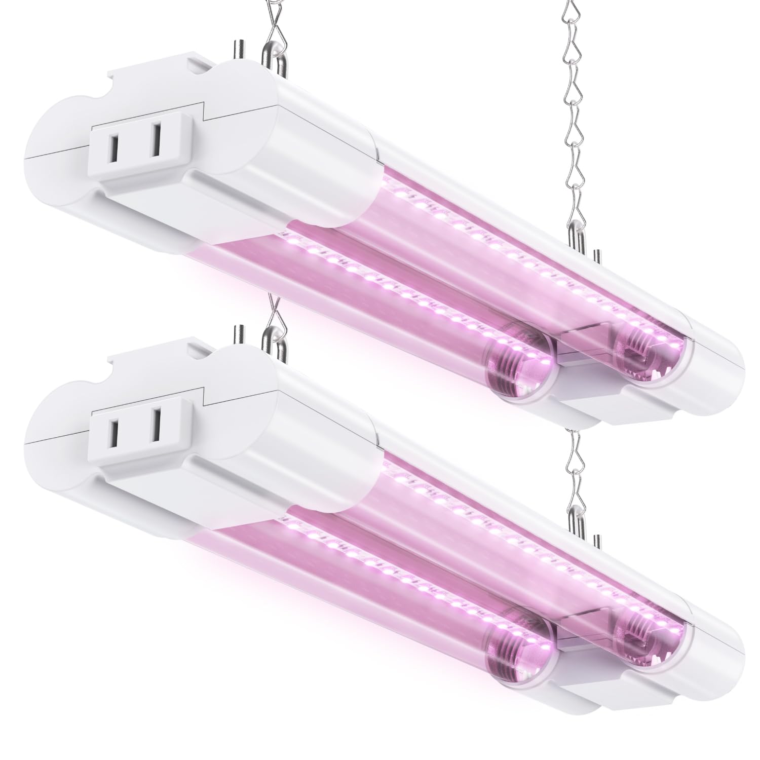 Sunco Grow Light LED, Full Spectrum, 30W, 3ft, Plastic, 2700K Soft White, Model SH_GL3-WH-FS-2PK, 2 Pack