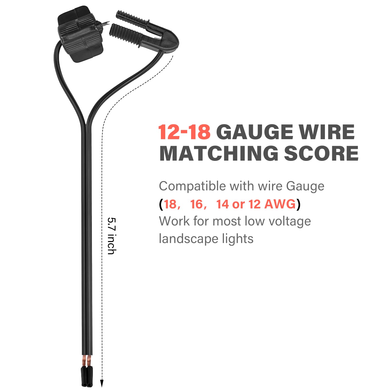 Low Voltage Cable Connector (12 Pcs) Fast Lock Twist 12-18 Gauge Wire Connectors For Outdoor Landscape Lighting Spotlights Flood