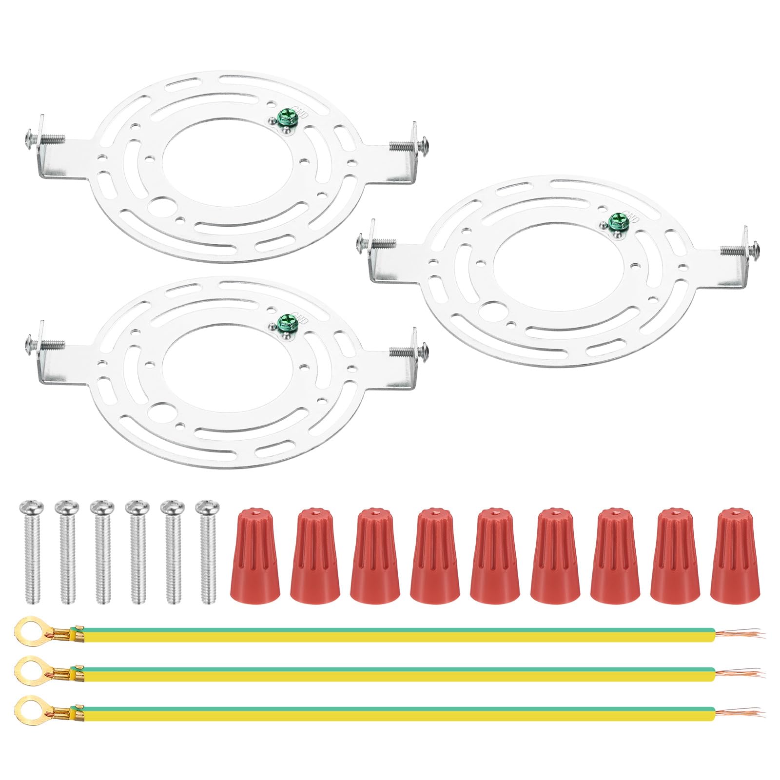 Patikil 140Mm (5.51'') Universal Light Fixture Mounting Bracket Kit, 3 Set Light Crossbar Round Ceiling Plate With Screw For Wal