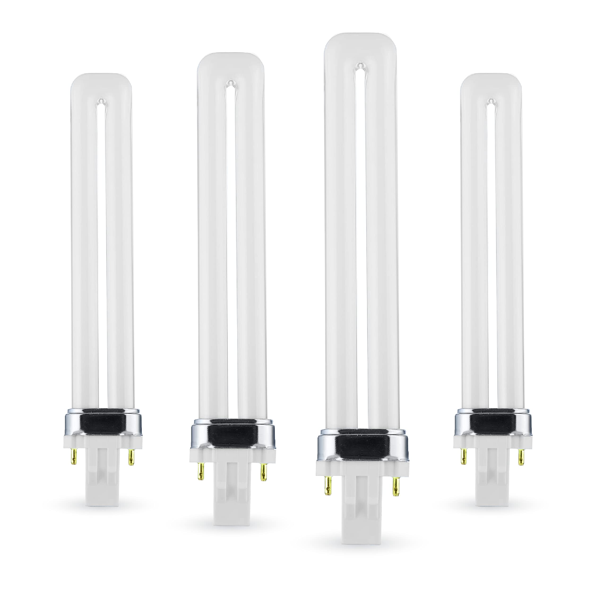 (4 Pack) PL-13W 841  2 Pin GX23  13 Watt Single U-Shaped Twin Tube  Compact Fluorescent Light Bulb  Replaces Philips PLS13W41  Sylvania CF13DS841.