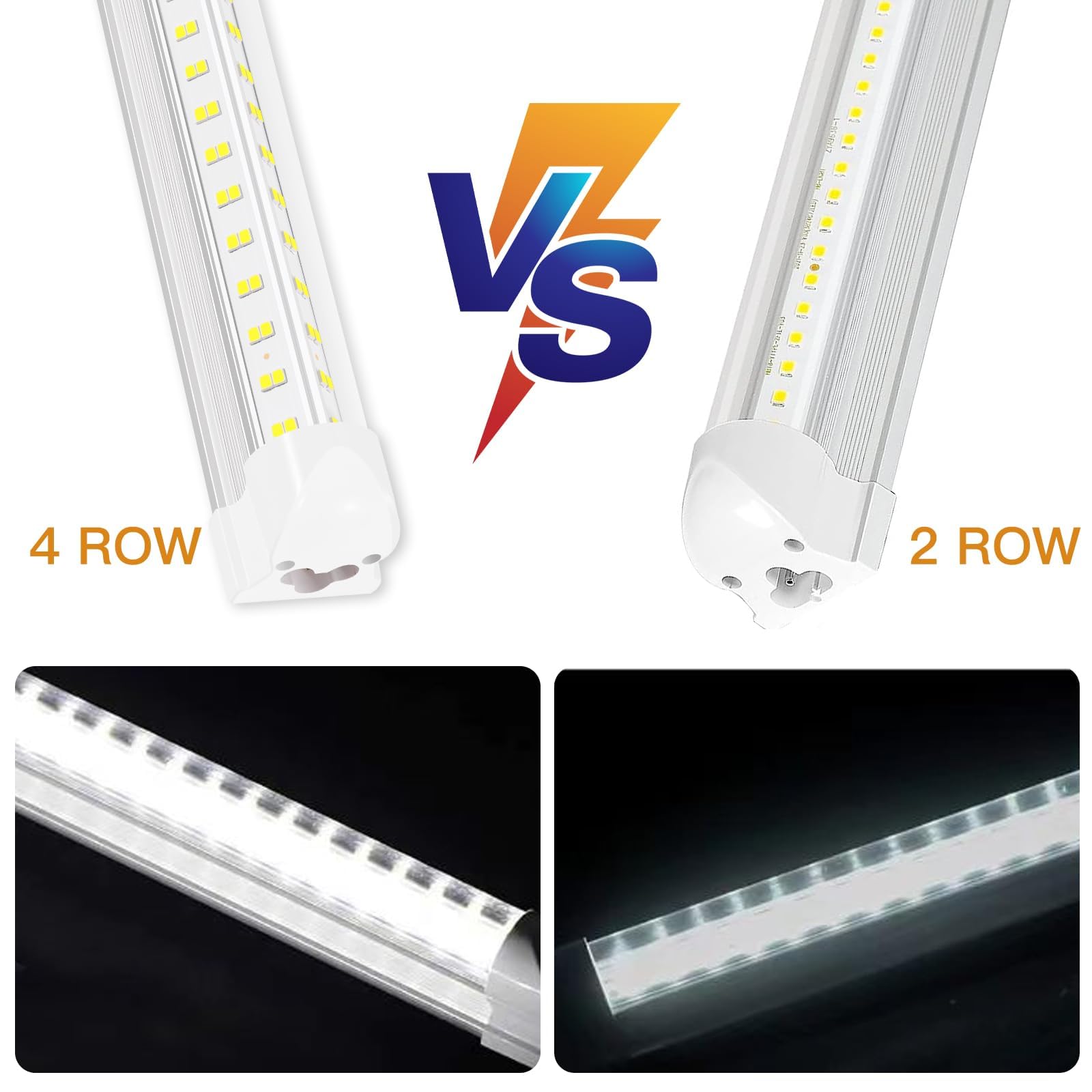 Led Shop Lights For Workshop 4Ft 50W 6500K - Led Lights 110V Linkable Integrated V-Shape For Garage, Warehouse, Workbench - 4Ft