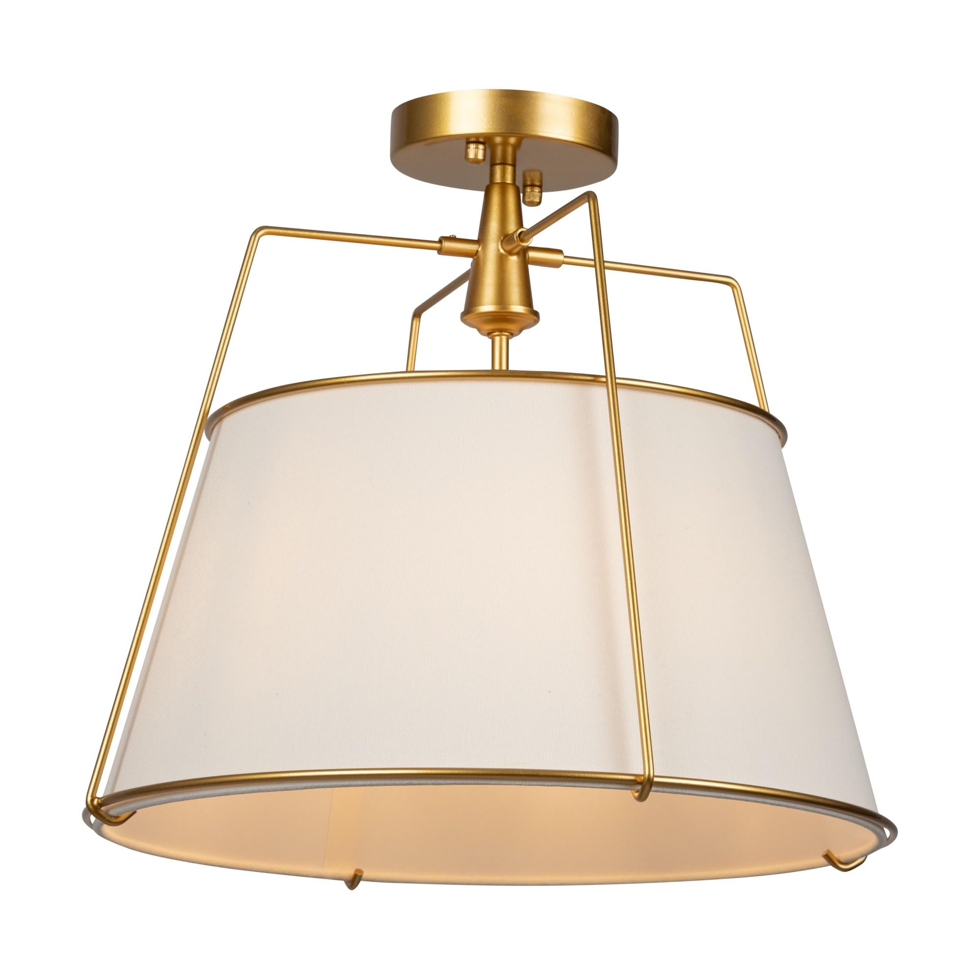 Artcraft Sc13362Br Pullman Semi-Flush Mount, 3-Light 120 Watts, Brass