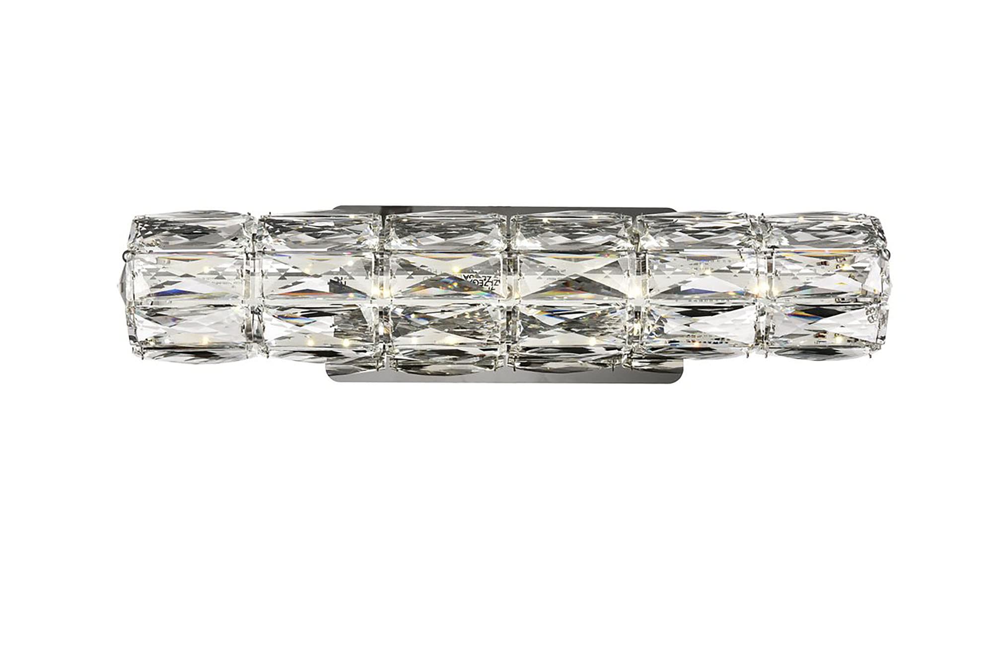 Elegant Decor Indoor Modern Valetta Integrated LED chip Light Chrome Wall Sconce Clear Royal Cut Crystal  18.1x4.7