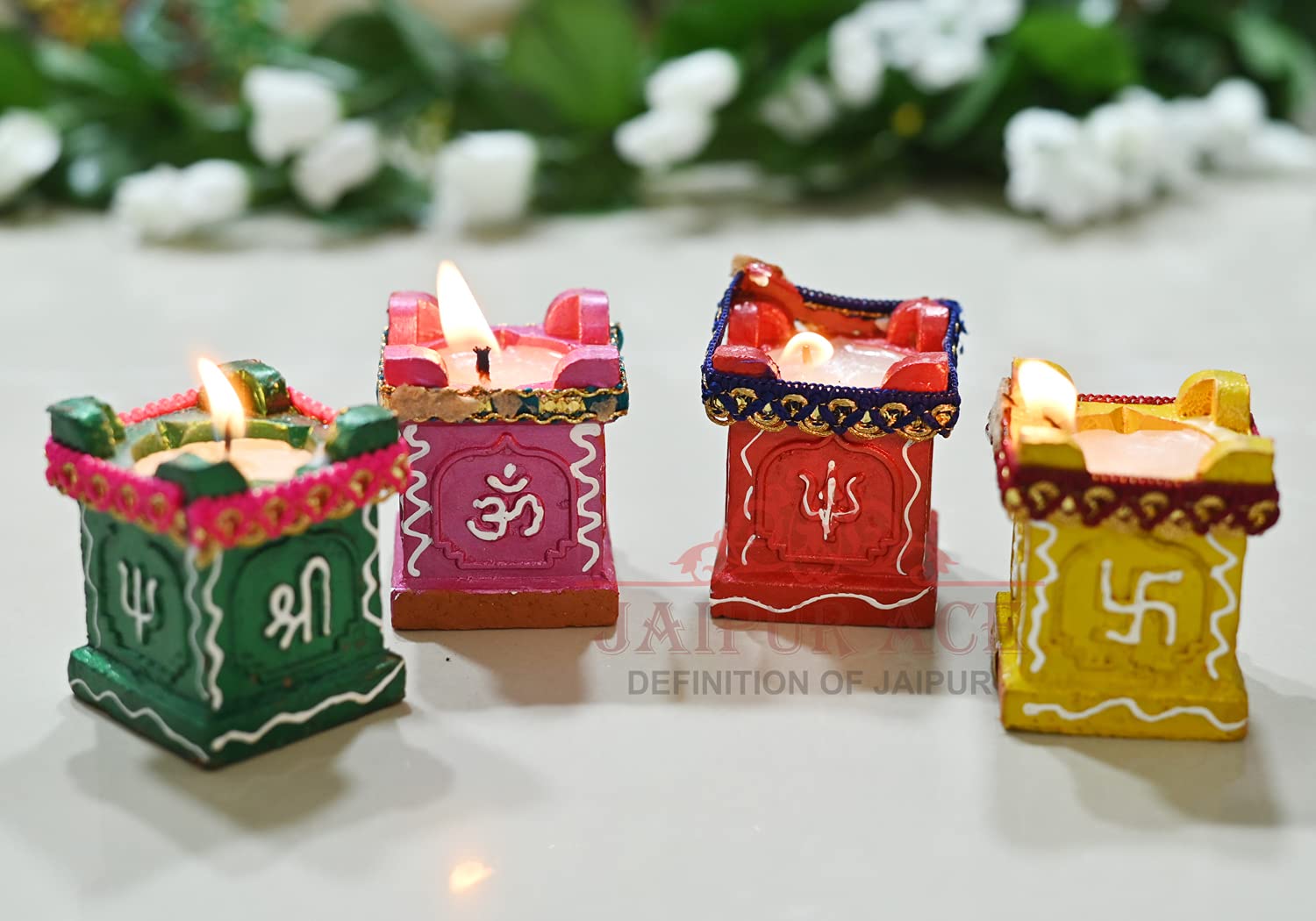 Jaipur Ace Decorative Tulsi Diya| Diwali Diyas | Traditional Handmade Terracotta Clay Diya | Mitti Deepak | Diya for Puja | Diwa