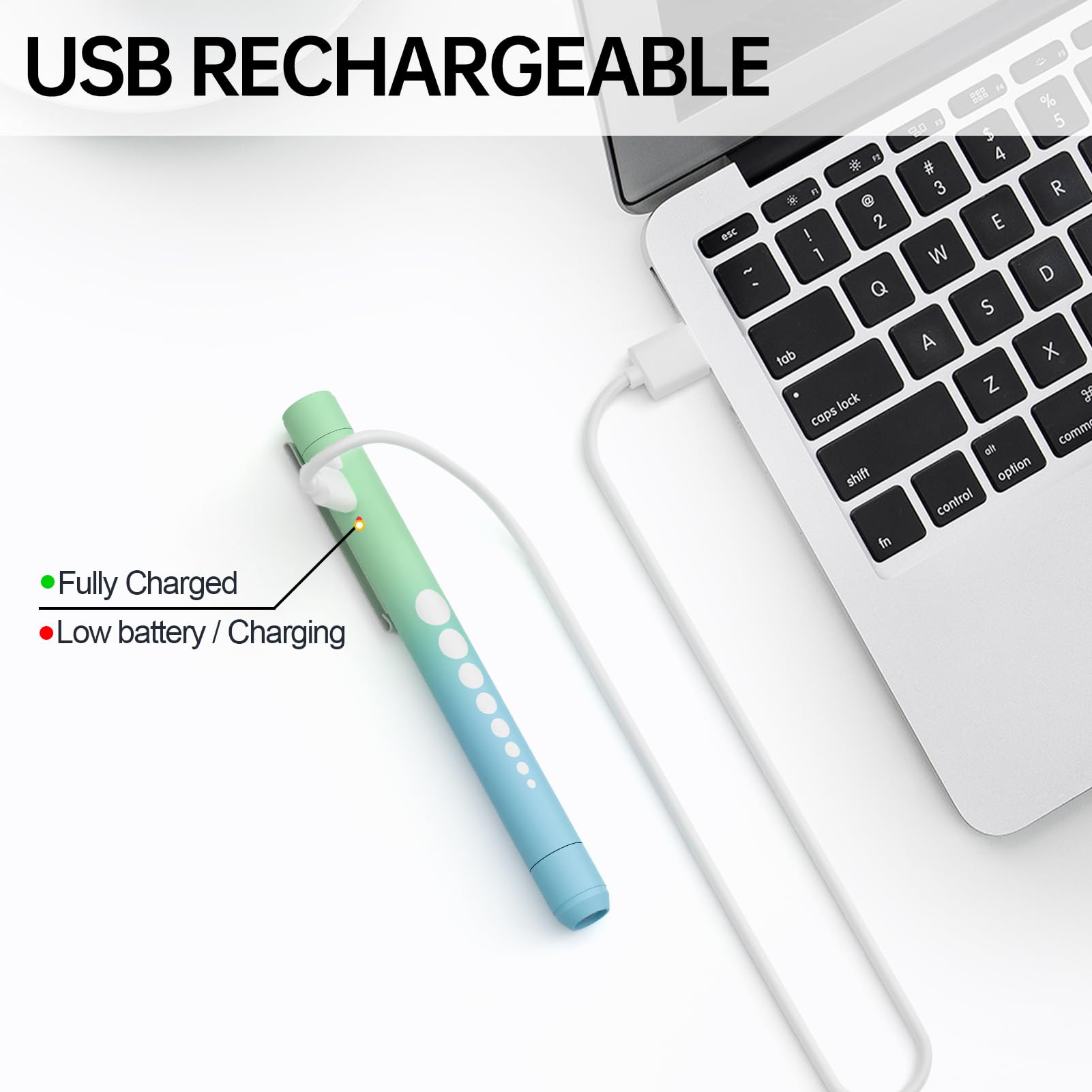 Rechargeable Pen Light For Nurses And Doctors - Led Medical Penlight With Usb Charging, Dual Light Modes, Durable Clip - Great G