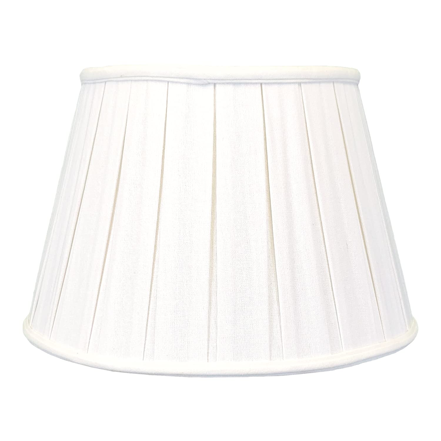 Royal Designs Empire English Pleat Basic Lamp Shade, Linen White, 10 X 14.5 X 10