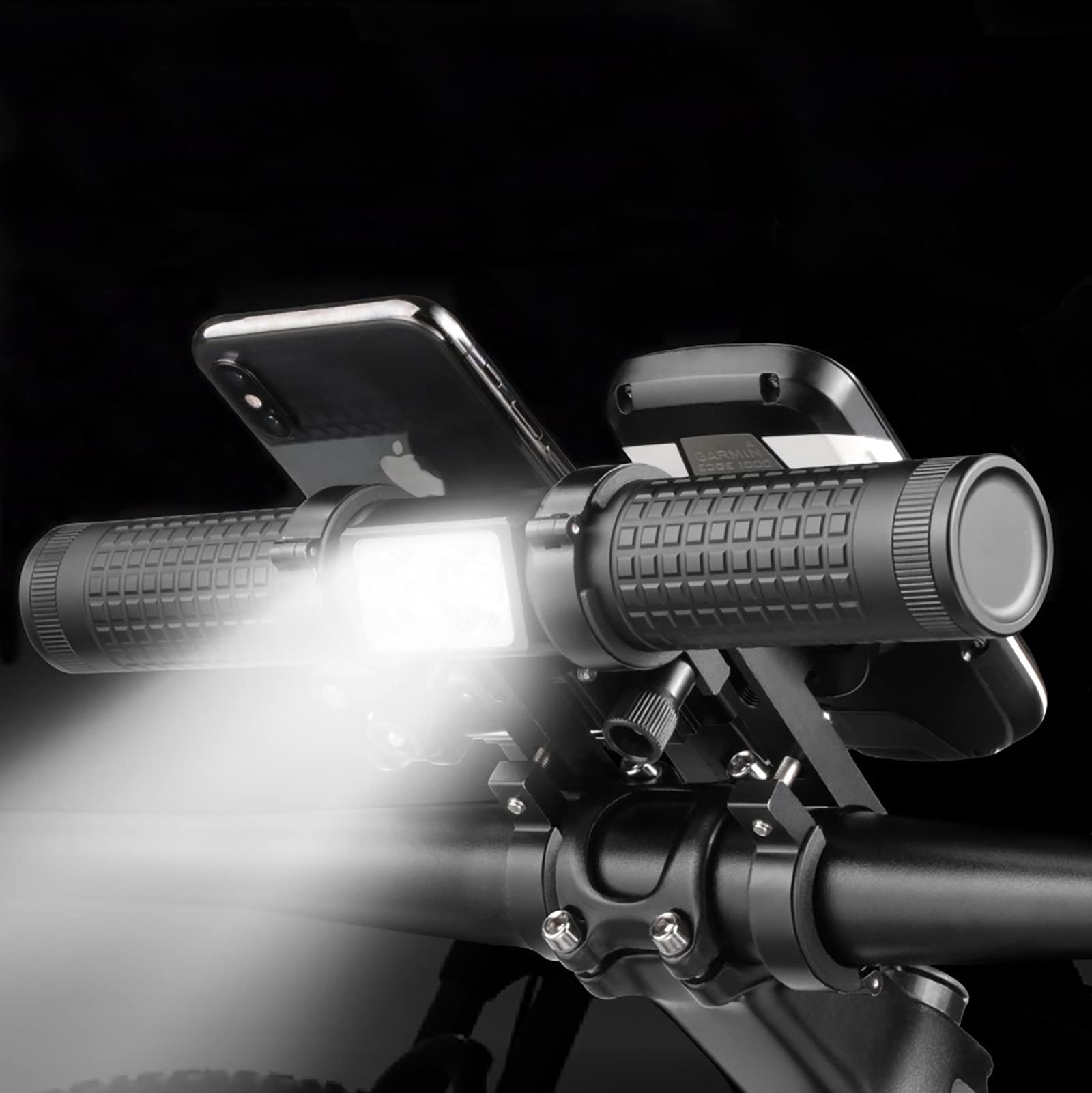 Redcomets 10000mAh Bicycle Light,Bike Handlebar Extender,Aviation Aluminum Alloy 2400lumens Bike Headlights,with a Bicycle Speed