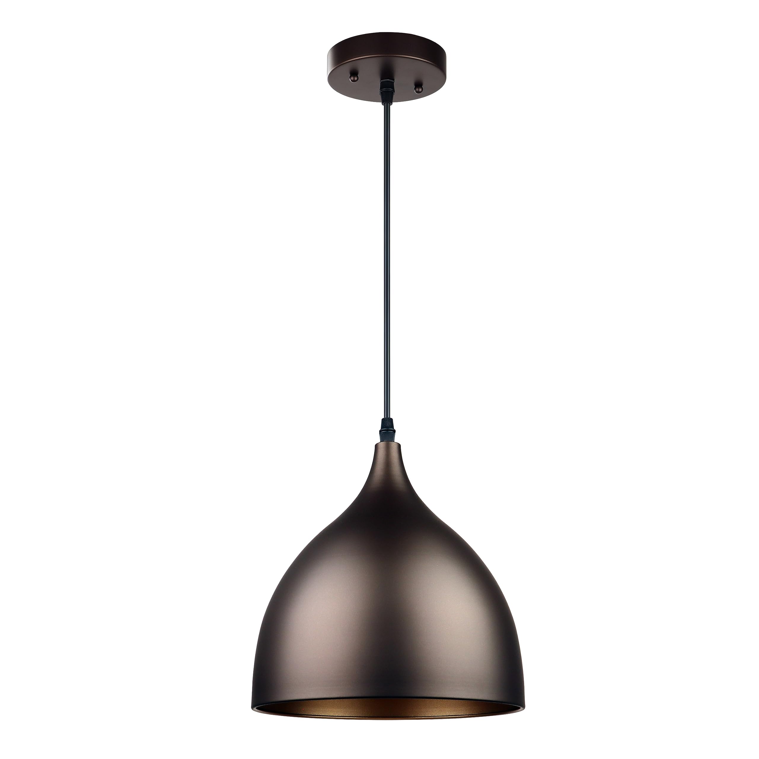 Chloe Lighting Walter Industrial Mini Pendant Ceiling Fixture 10in Wide, Oil-Rubbed Bronze, Metal, Model CH58070RB10-DP1