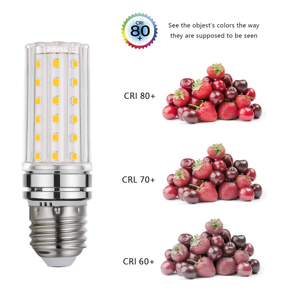 BOGAO E26 LED Bulb, 12W Warm White 3000K, 1200 Lumens, 4-Pack, E26 Screw Base, Glass, Equivalent to 80-