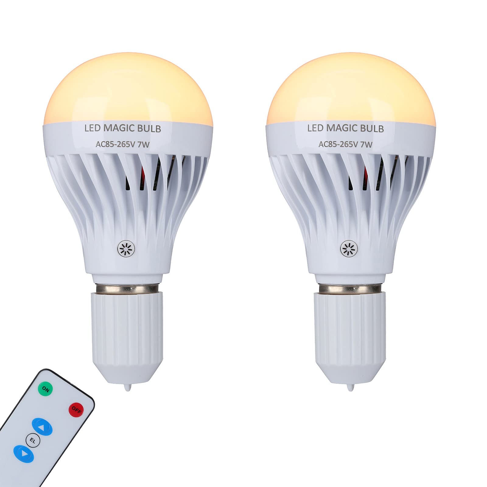 Bsod Rechargeable Light Bulbs, Led Magic Bulb With Remote Controller Warm White Emergency Lamp Without Electricity Battery Opera