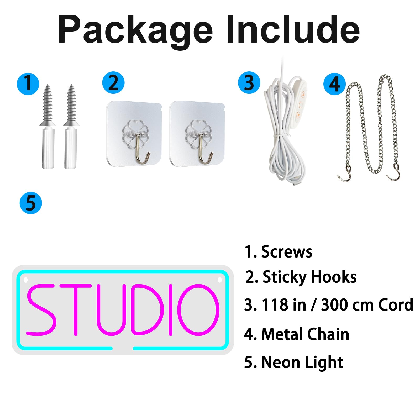 Studio Neon Sign For Wall Decor  Dimmable Neon Light For Led Light Up Business Sign  Usb Powered Light For Recording Room  Music Studio  Streaming  Party  Club  Podcast Wall Decor Gift 15.7 ? 5.9