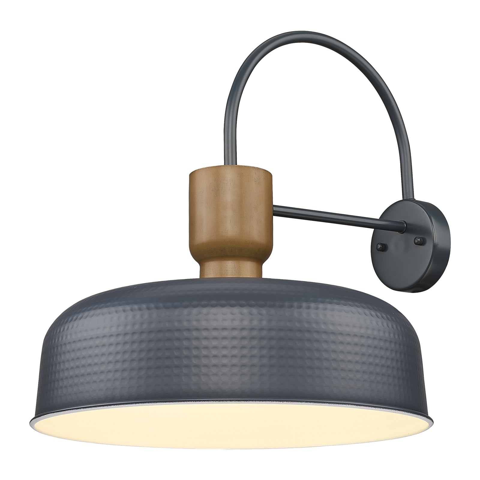 Darkaway Large Barn Light Fixtures 18Inch Dome Wall Lamps Sconces With Hammered Metal Shade  Blue Wall Lighting For Outdoor Indoor Patio Porch Hallway Garage Lights