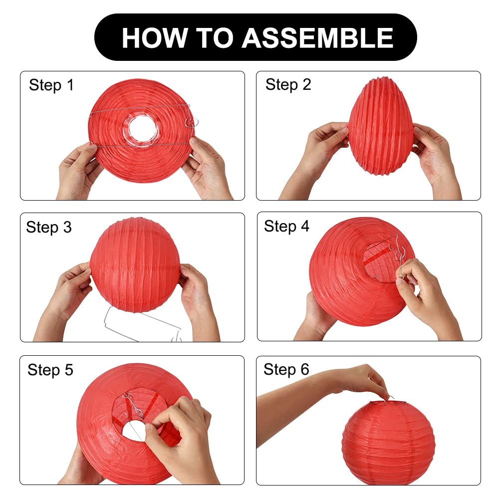 Beishida 16 Pcs Brown Mix Paper Lanterns,Hanging Decorative Chinese Japanese Round Paper Lantern Lamp For Bachelorette Party Fat