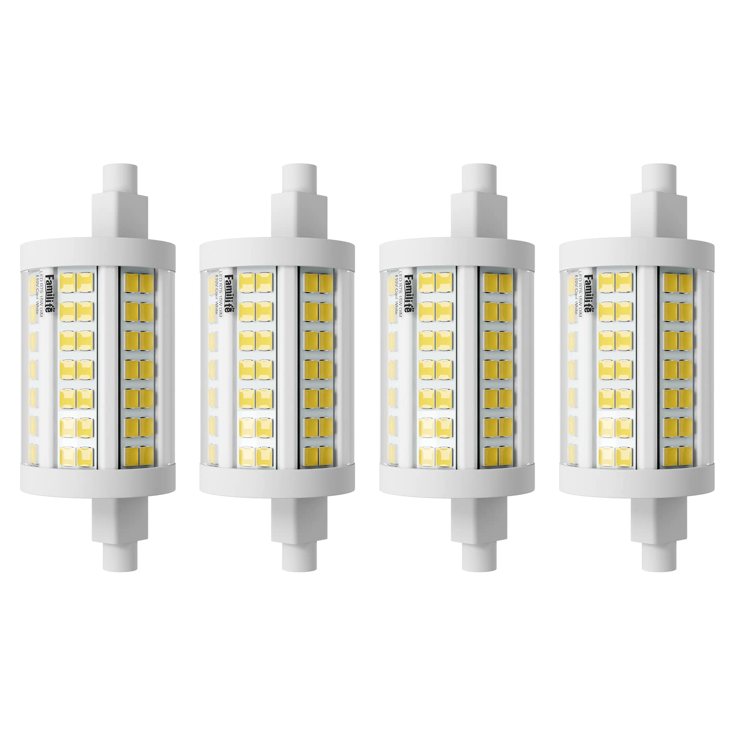 Familite R7S Led Bulb 78Mm, 15W Dimmable J78 Flood Light, 150W Halogen T3 Replacement For Torchiere Wall Sconce Work Banker Ligh