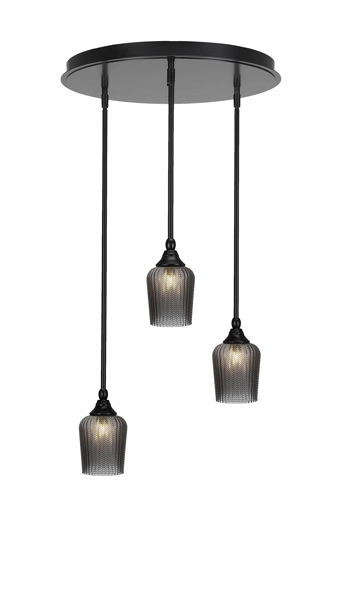 Empire 3 Light Cluster Pendalier in Matte Black Finish (2183-MB-4282)