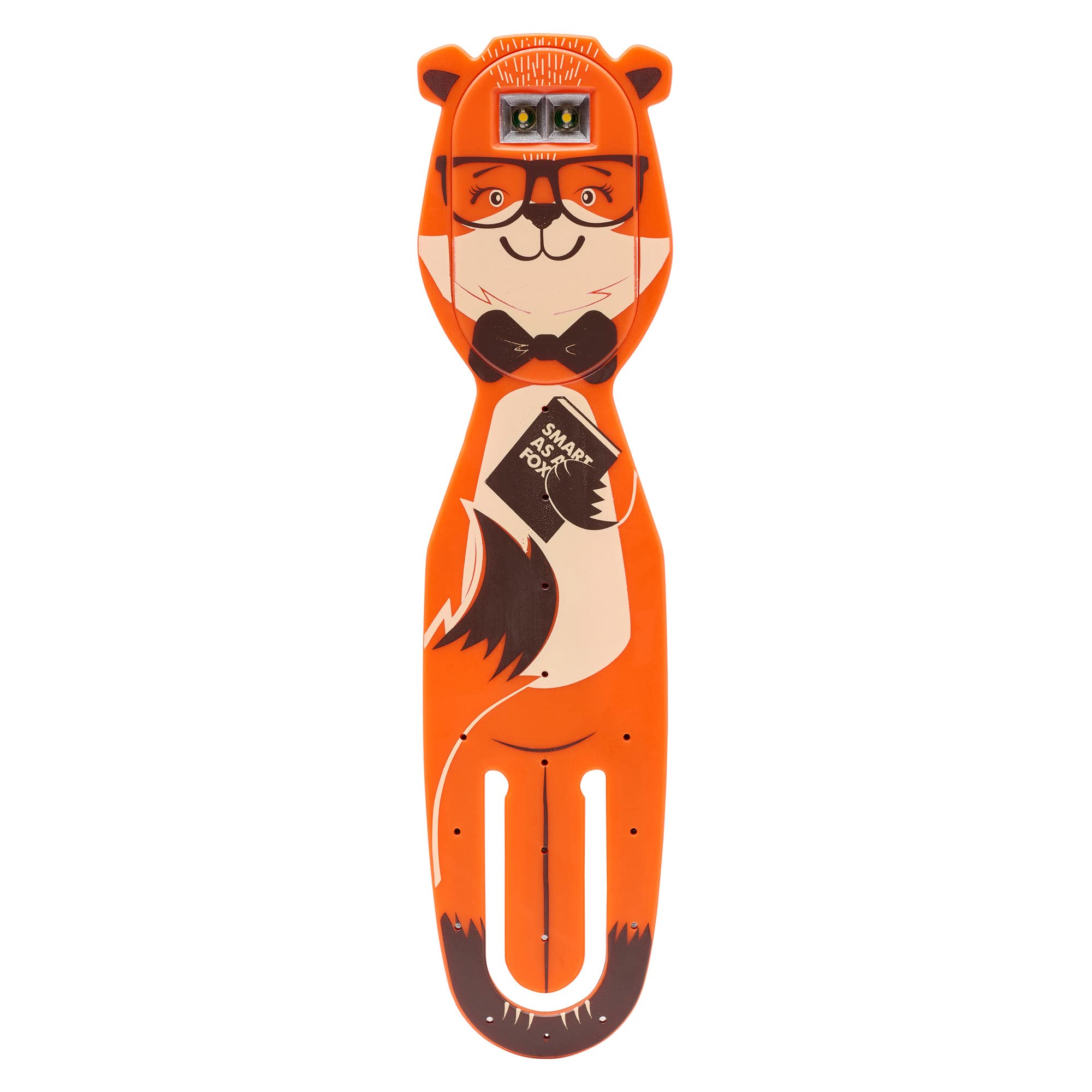 Gifts for Readers & Writers Flexilight Pal Reading Light | LED Clip On Bookmark | Rechargeable | Fox