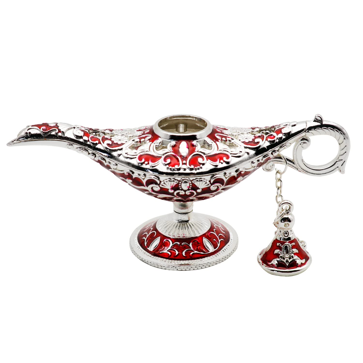 Hsiwto Aladdin Magic Genie Lamps - Classic Vintage Legend Magic Genie Light Costume Lamp For Home Wedding Table Decoration, Small Size Gold&White