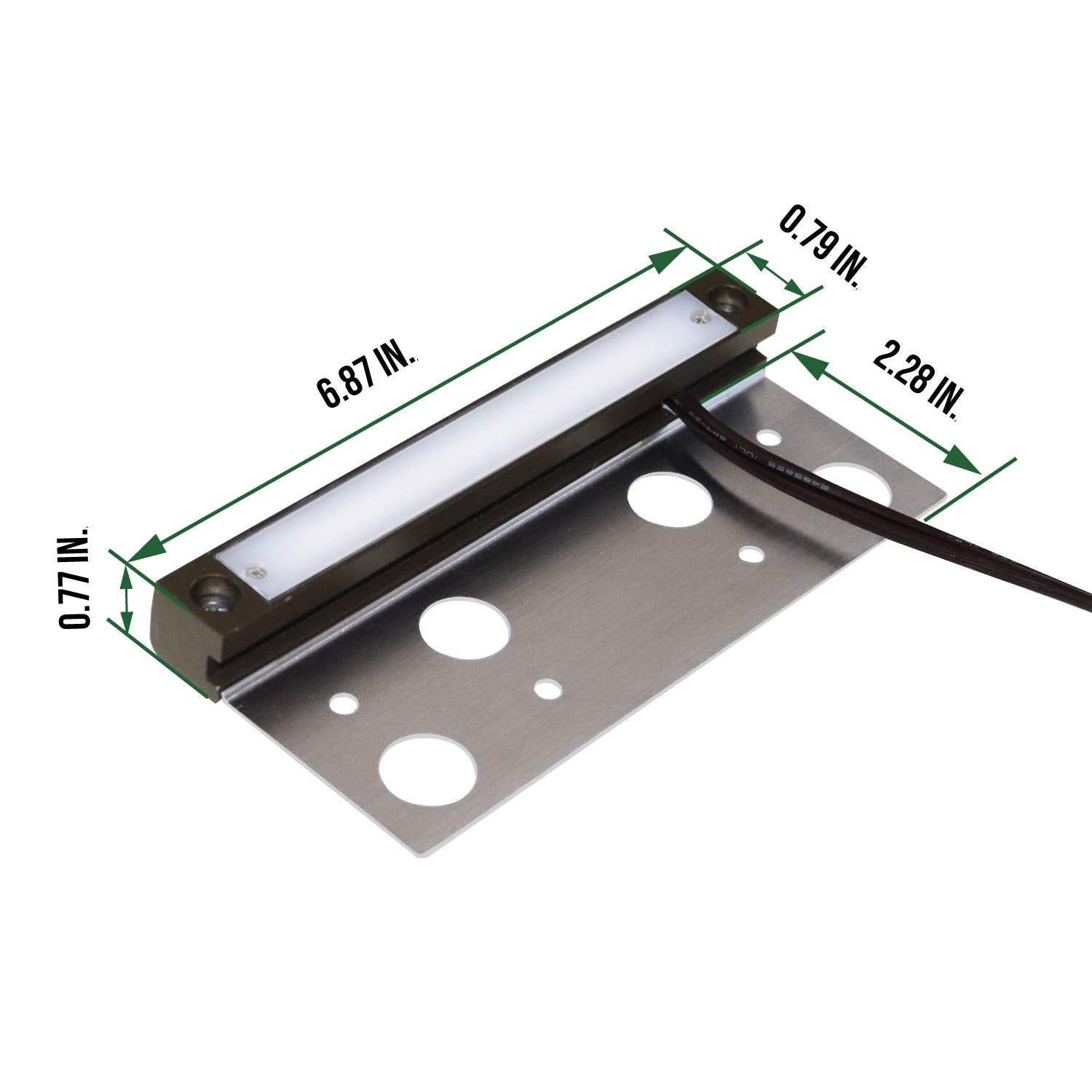 Gkoled 4W Hardscape Light, 6.8&quot; Frosted Lens, Dark Bronze, 12V Ac/Dc,