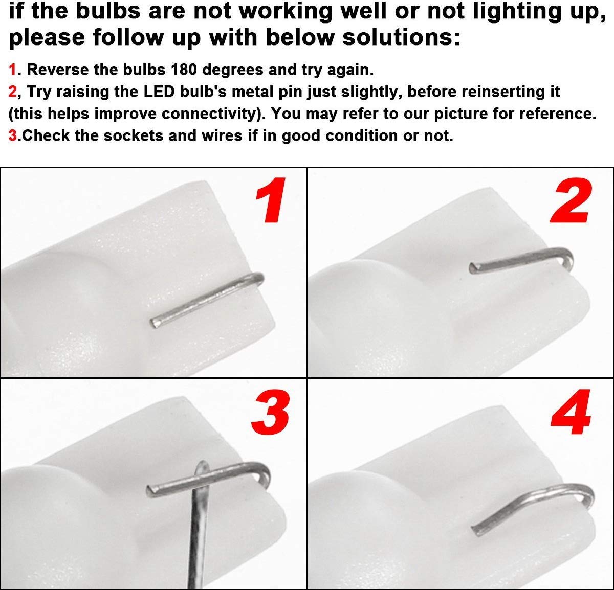 LEMENG T10 Wedge Base LED Bulb, 3W, 2700K Warm White, 921 Count, Ceramic Clear Plastic Cover, Ideal for Landscape & Automotive Use, 6 Pack