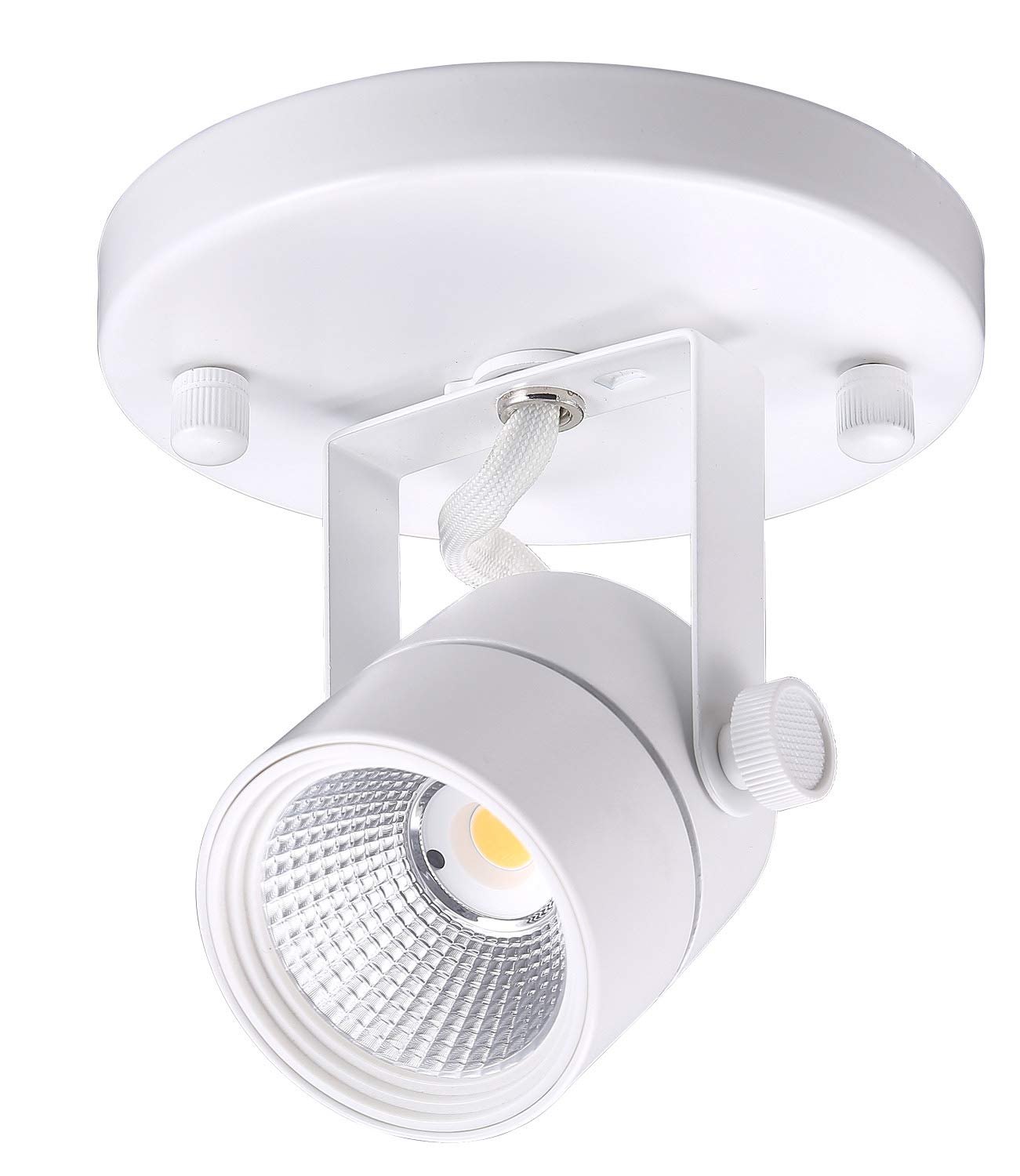 CLOUDY BAY LED Flush Mount Ceiling Spot Light,CRI90+ 8W 600lm 3000K Warm White Dimmable,Adjustable Tilt Angle Ceiling Light Fixt