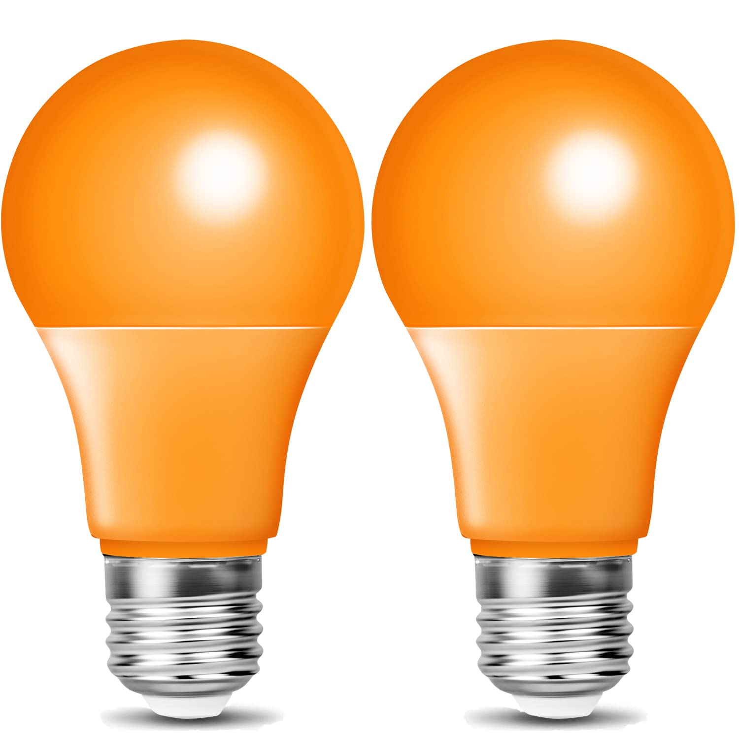 Kkhlgb Led A19 Orange Light Bulb, 9W (60W Equivalent), E26 Base For Halloween, Christmas Decoration, Porch, Home Lighting, Party