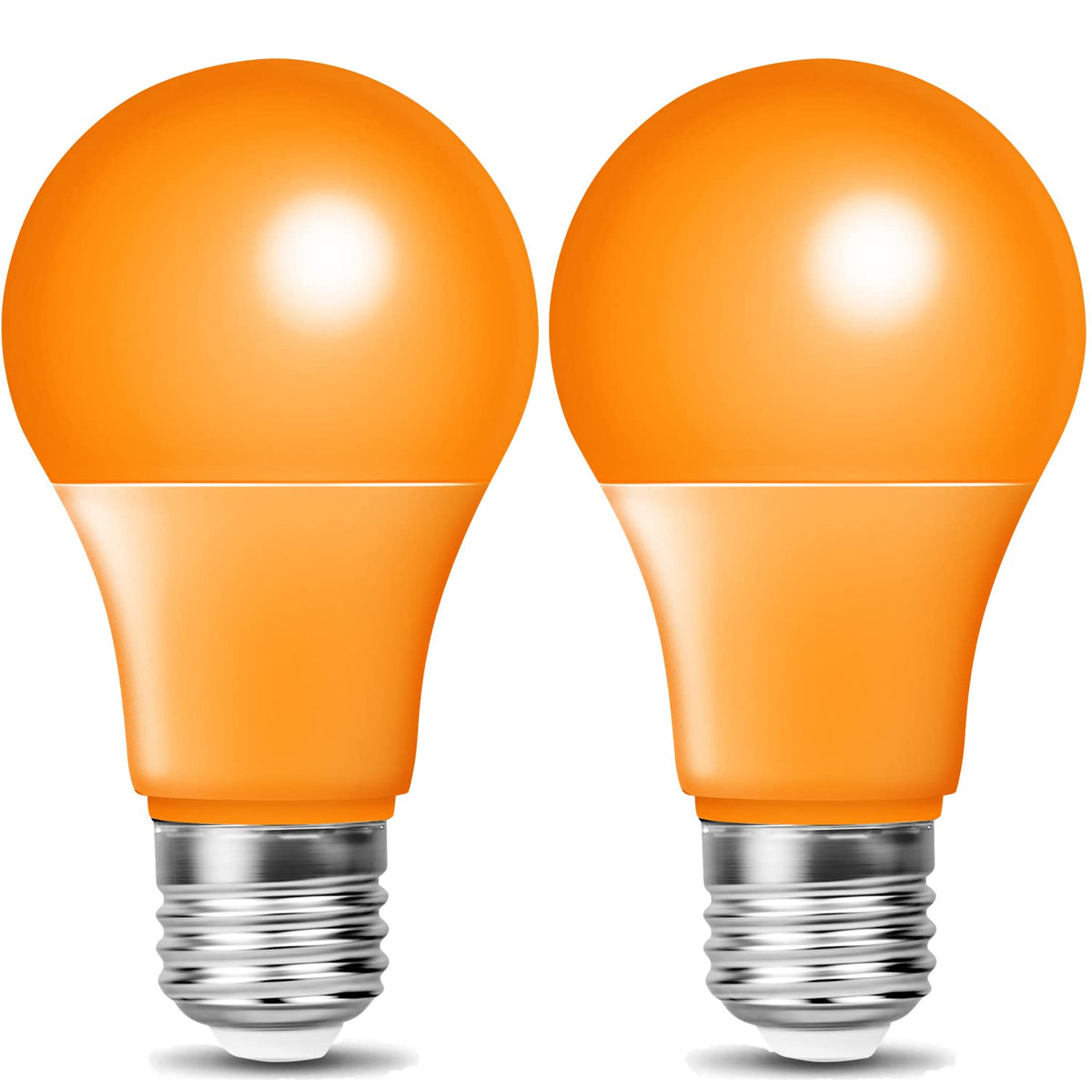 Kkhlgb Led A19 Orange Light Bulb, 9W (60W Equivalent), E26 Base For Halloween, Christmas Decoration, Porch, Home Lighting, Party