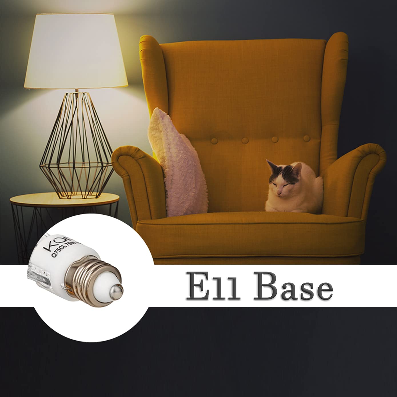 (Pack Of 4) Q75Cl/Mc - 75 Watt Jd T4 E11 Mini Candelabra Base 120V Clear Light Bulbs