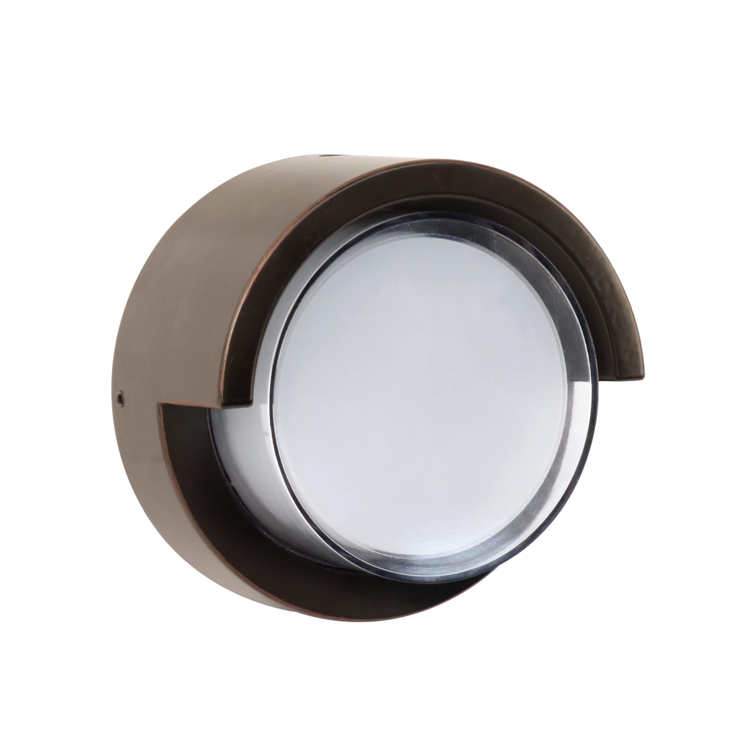 Feit Electric Dusk to Dawn Outdoor Wall Sconce, 8W, Integrated LEDs, Round, Bronze, Model S5RWM/850/DD/BZ