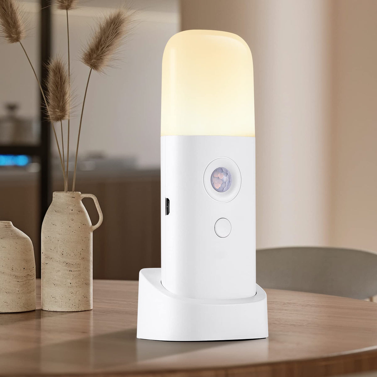 Oper Light CREWEEL Rechargeable Motion Sensor Night Light, Dimmable, Battery Oper ...