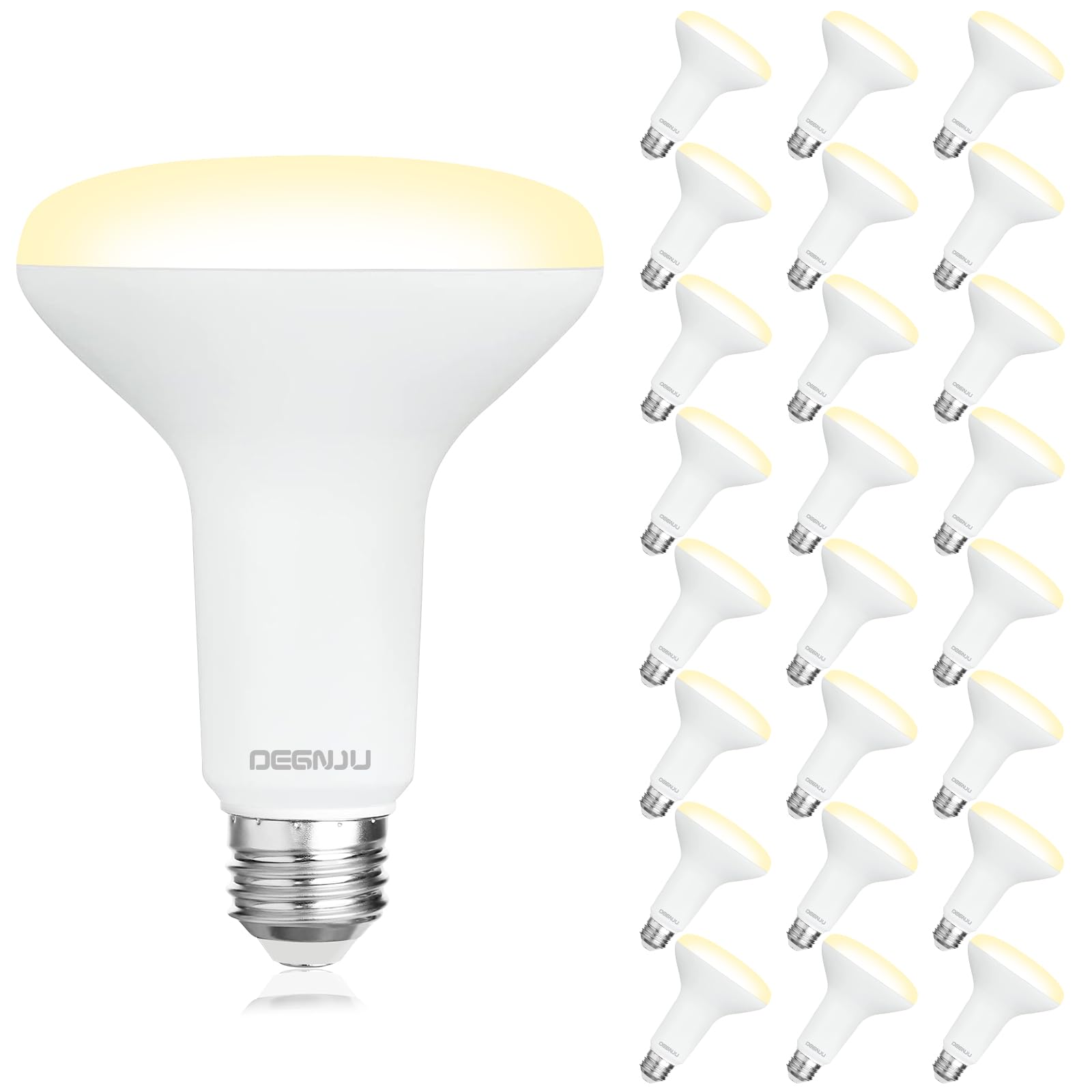 Degnju 24 Pack Indoor Flood Light Bulbs, Br30 Led Bulb 7W Equivalent 65W, Dimmable Recessed Light Bulbs, 650Lm 2700K Soft White 