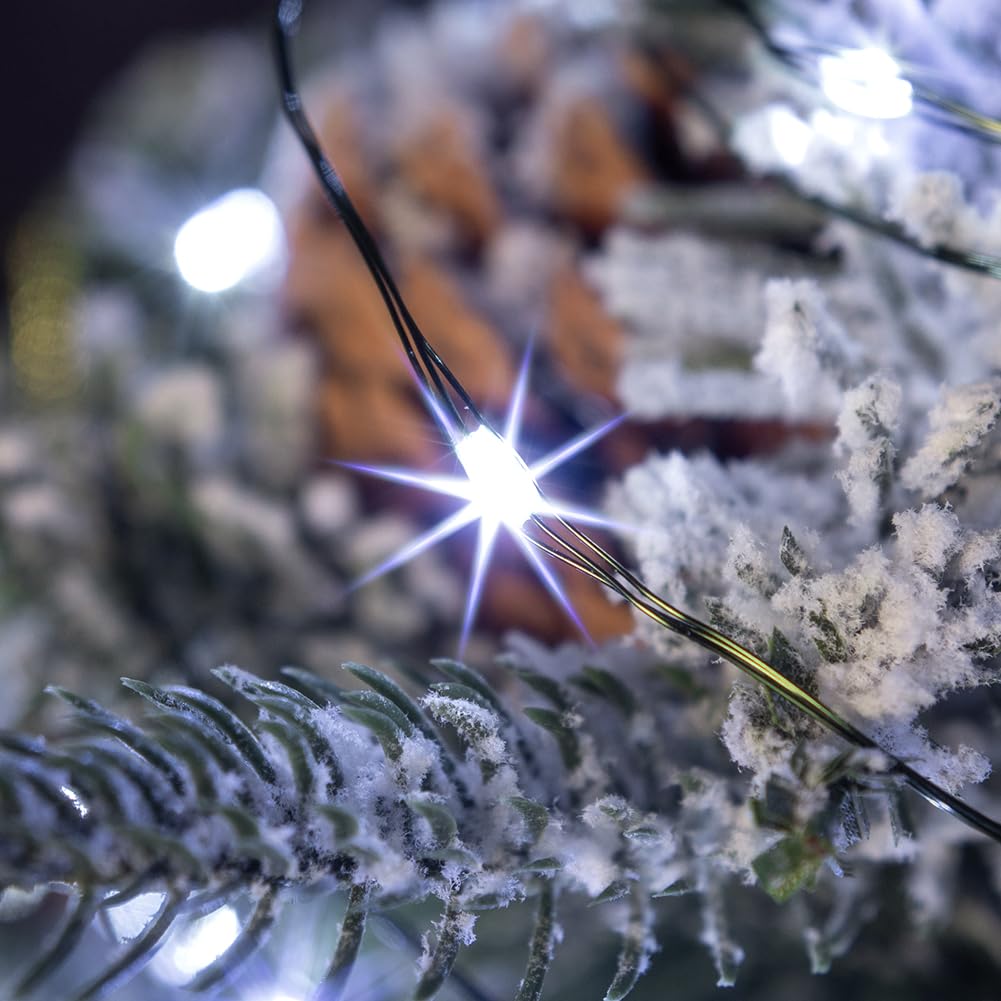 Zeluxdot Fairy Lights Plug In,660Ft 2000 Leds Waterproof String Lights,Green Copper Wire,Led Lights Stirp With Remote 8Modes For Indoor Outdoor Christmas Wedding Birthday Patio Garden Decor,Cool White