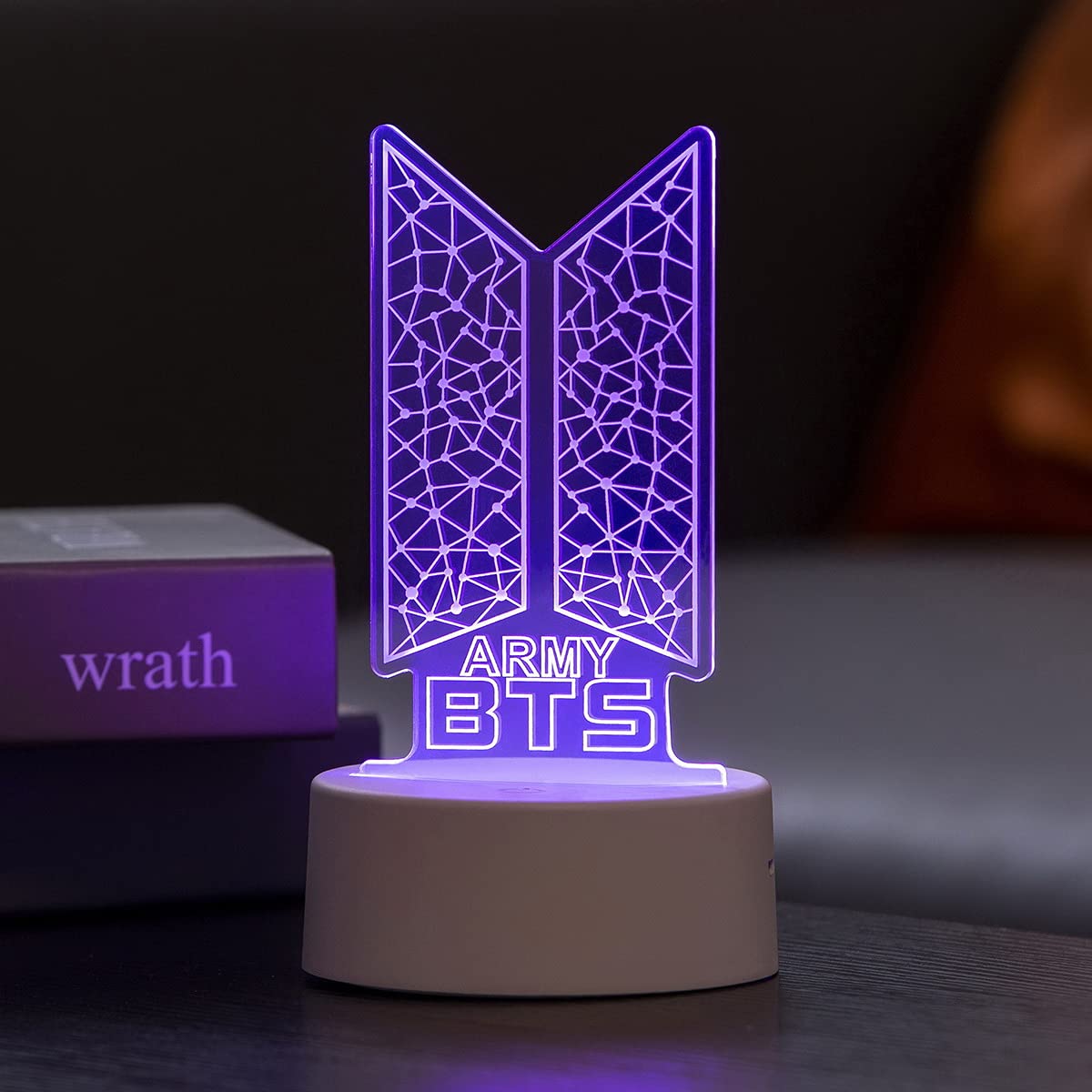 YANENG LED Acrylic Night Light - 7 Color Touch, Model TS-LED-002, Perfect for Bedroom Decoration and Gifts for Kpop Fans