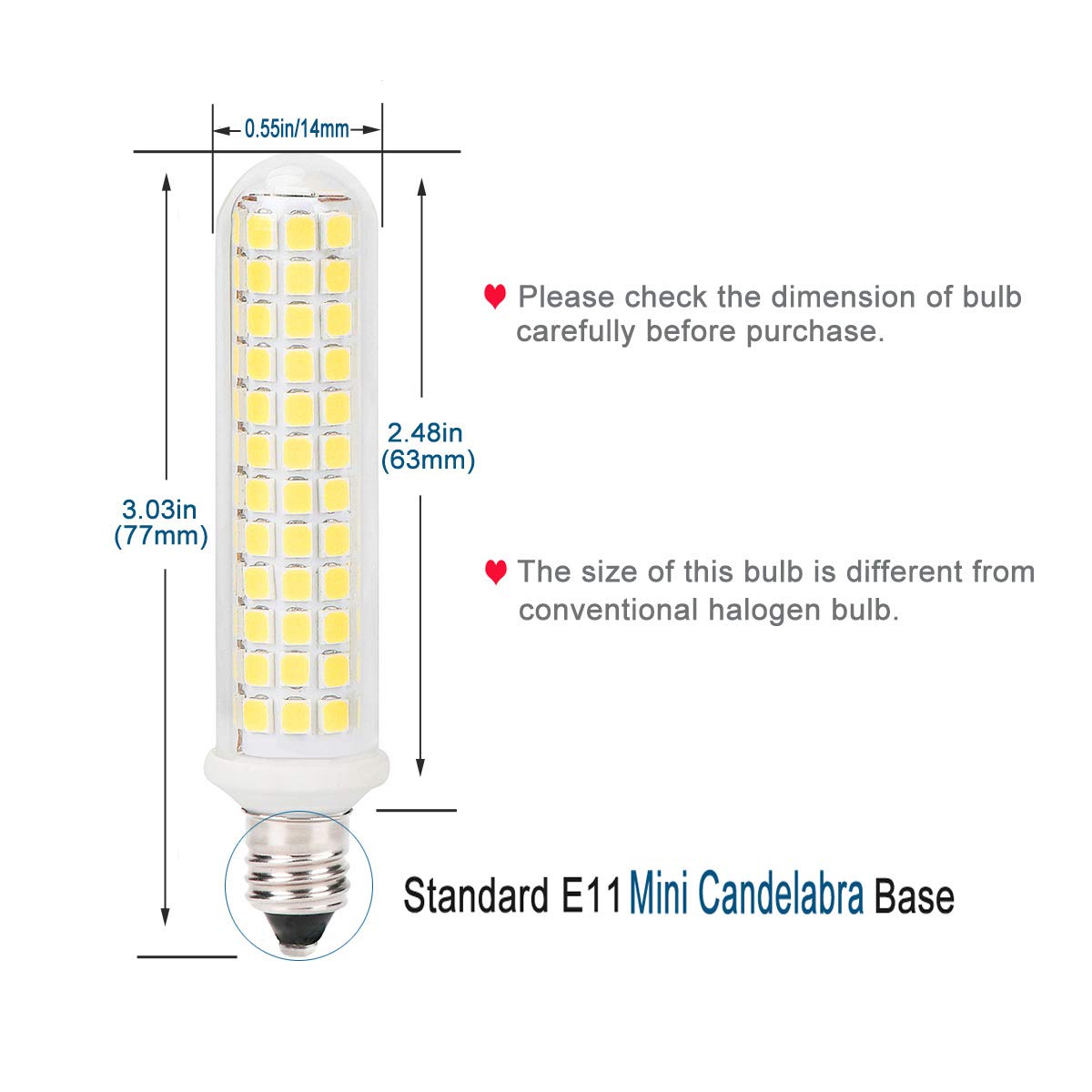 G Mgy Oled E11 Led Bulb, 9W, Dimmable, 1100Lm, 6000K White