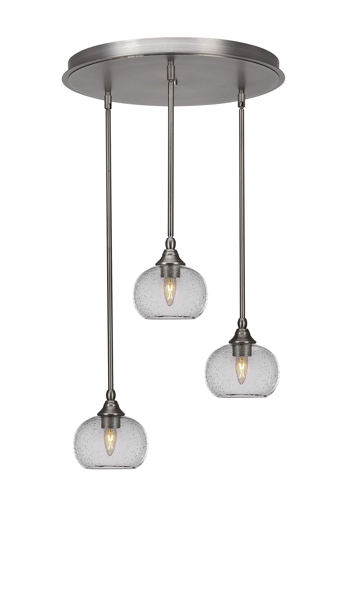 Empire 3 Light Cluster Pendalier in Brushed Nickel Finish (2183-BN-202)