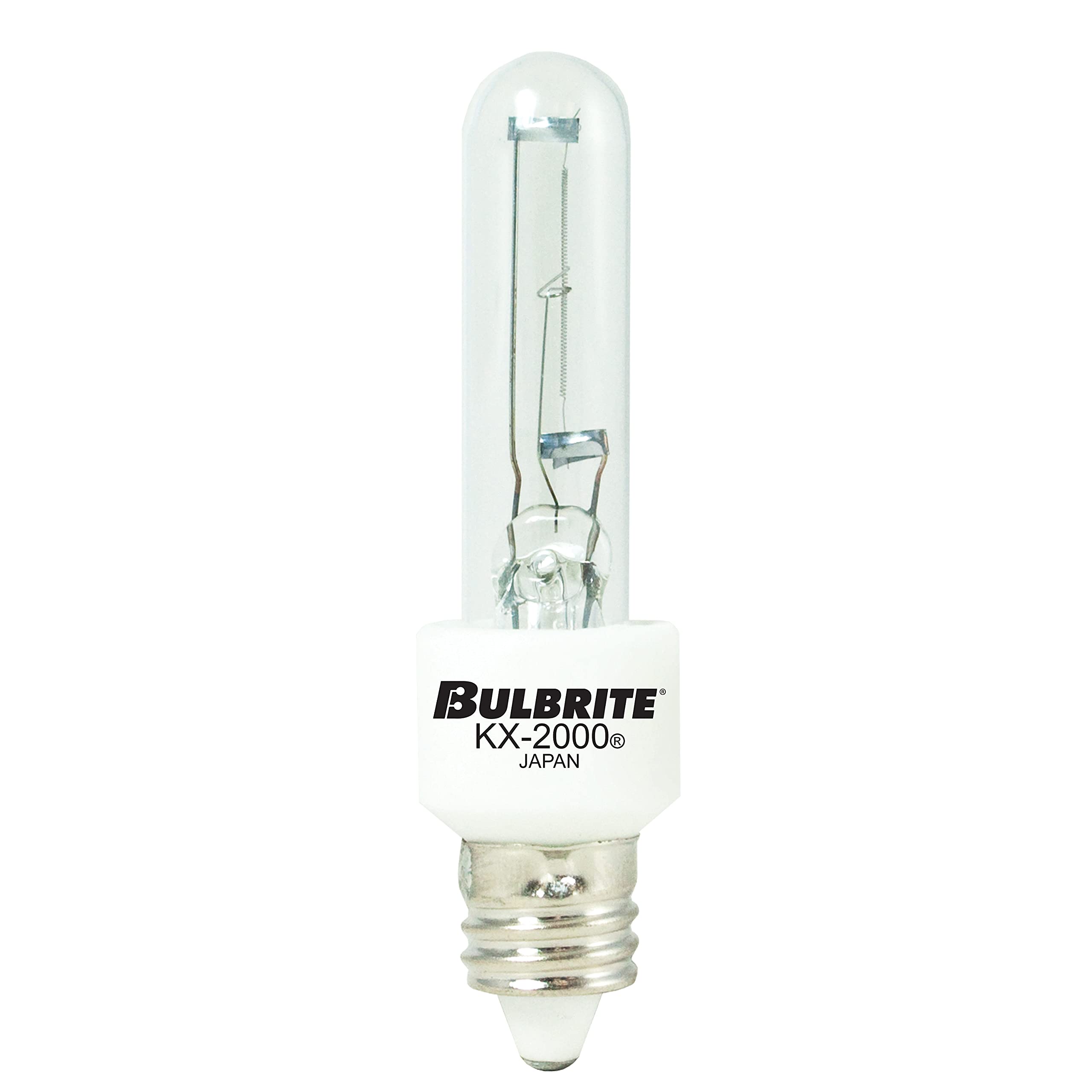 Bulbrite Mini-Candelabra Screw Base Light Bulb, E11, Clear Glass, 1 Count, Model KX60CL/MC