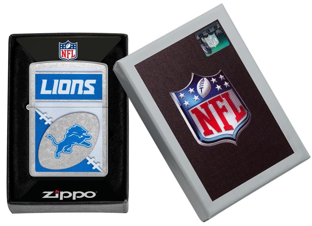 Zippo Nfl Detroit Lions Street Chrome Pocket Lighter