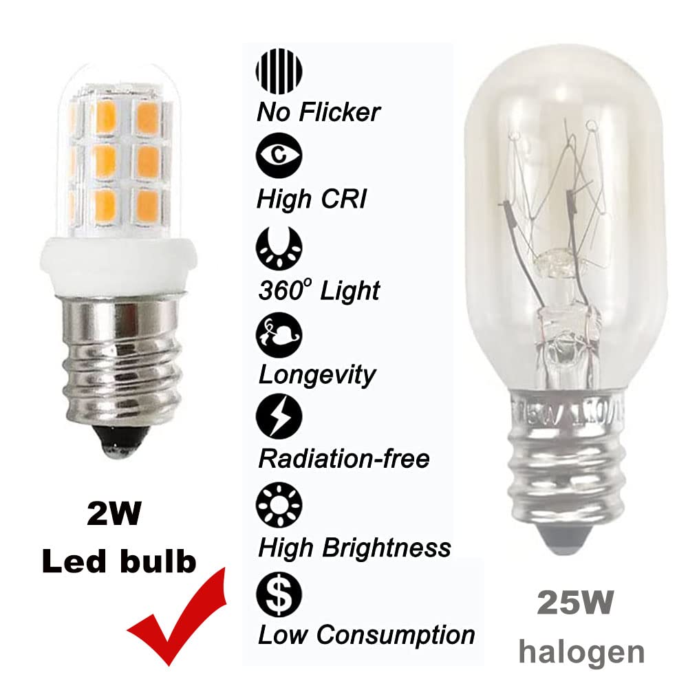Xrzt Led Night Light Bulbs C7 E12 Candelabra Light Bulbs 15Watt Halogen Replacement 3000K Warm White Light For Chandelier, Salt