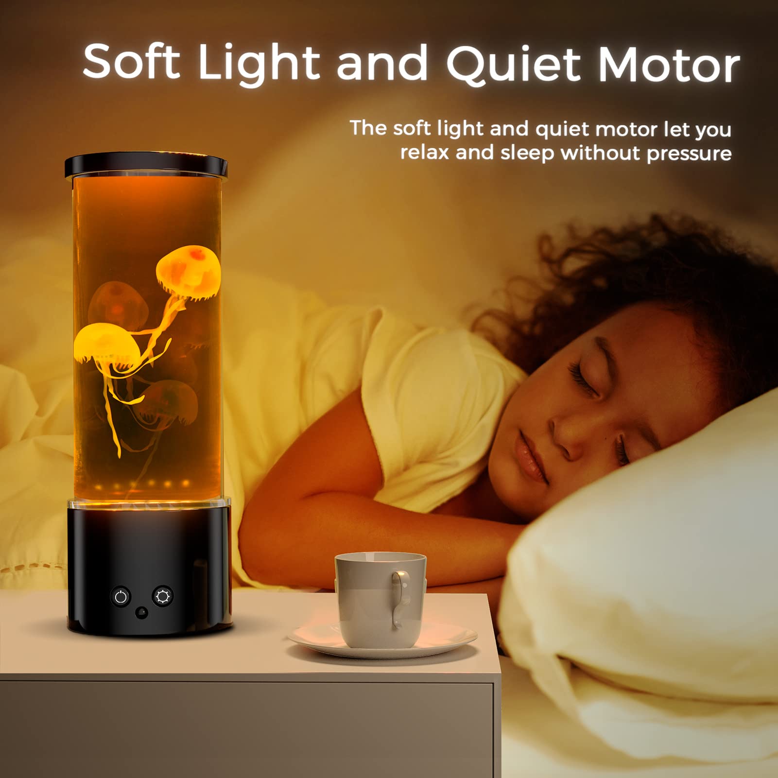 Aonesy Jellyfish Lamp, 17 Color Changing Jelly Fish Light Mood Lamps For Home Office Room Desktop Decoration, Jellyfish Aquarium