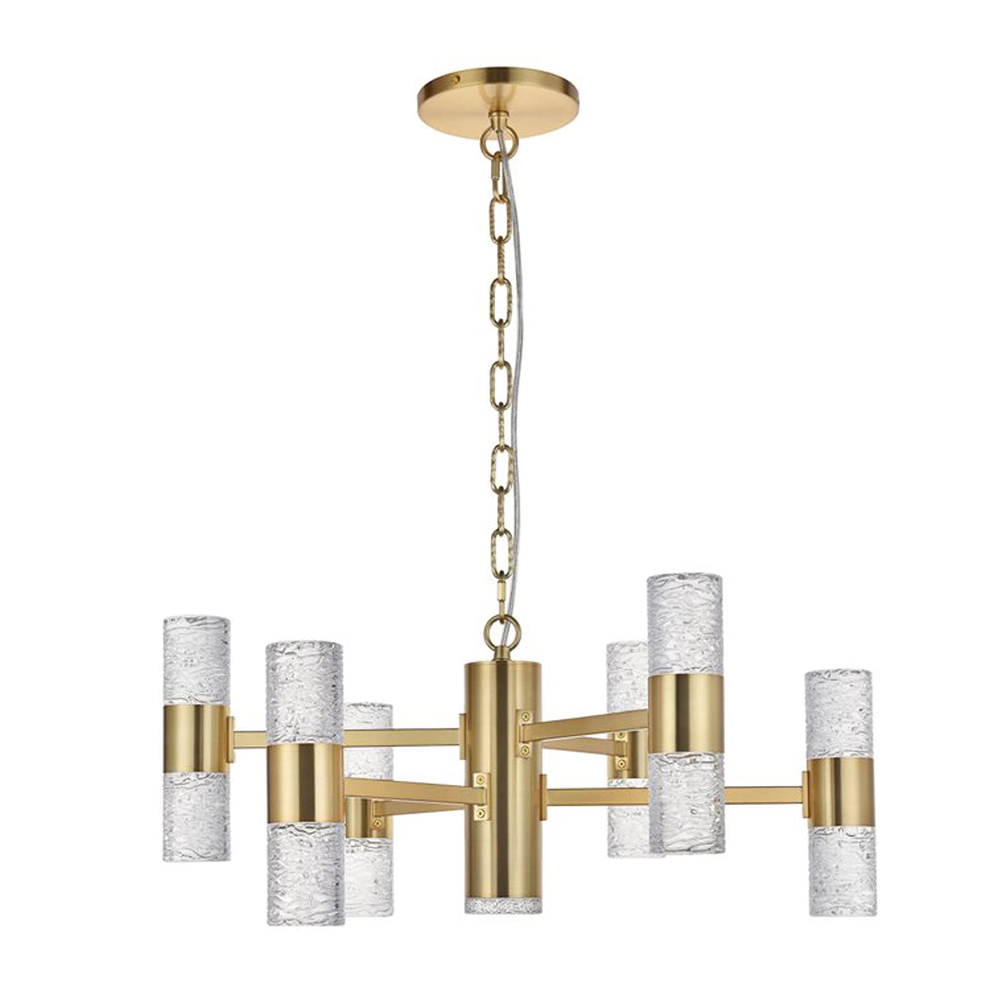 Elegant Lighting Vega 13 Light Led Pendant - Gold Chandelier For Living Room, Kitchen, Bedroom