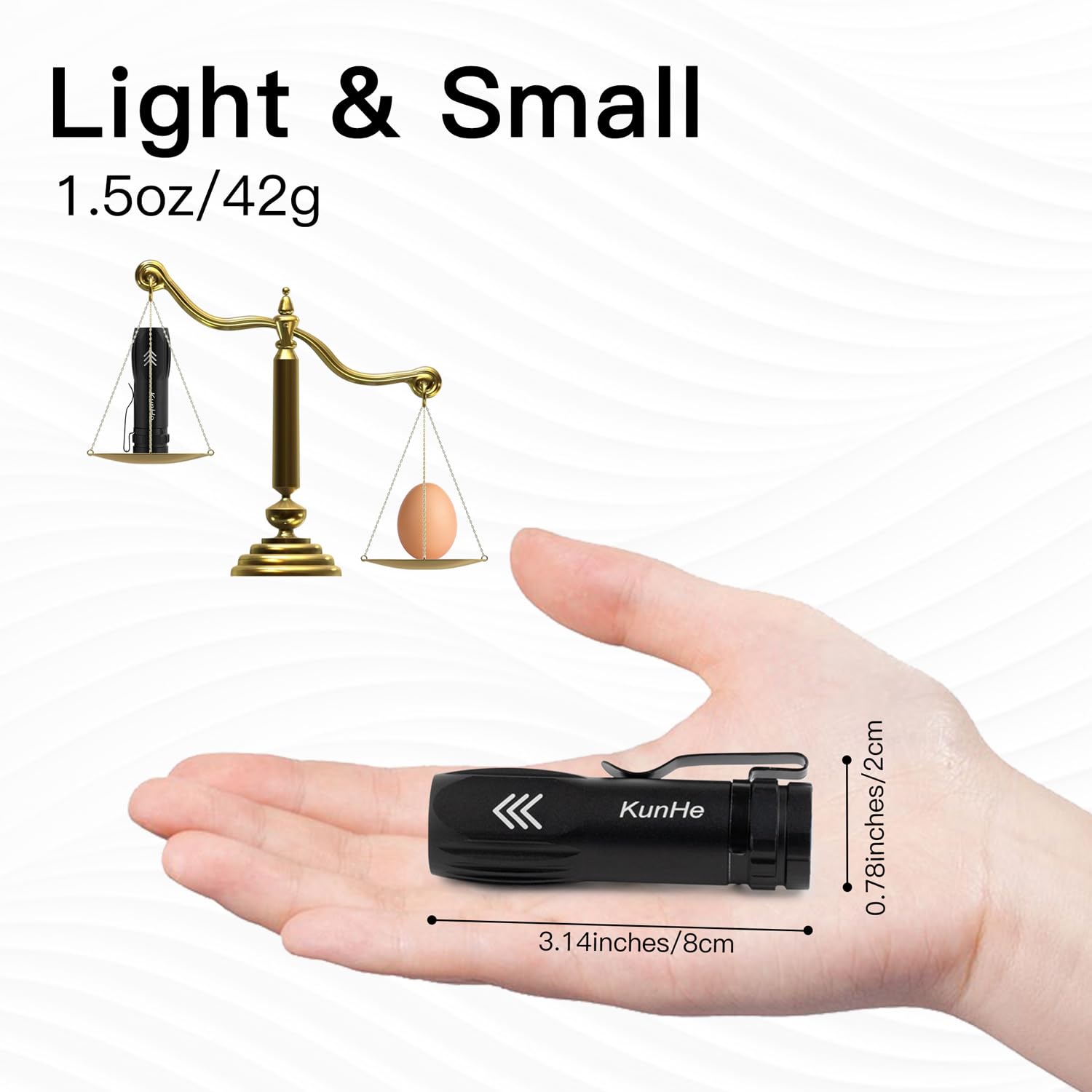 KunHe 10 Pack Small Rechargeable Flashlights - USB-C Mini High Lumens, Black, Model KH-003, Portable EDC Emergency Light