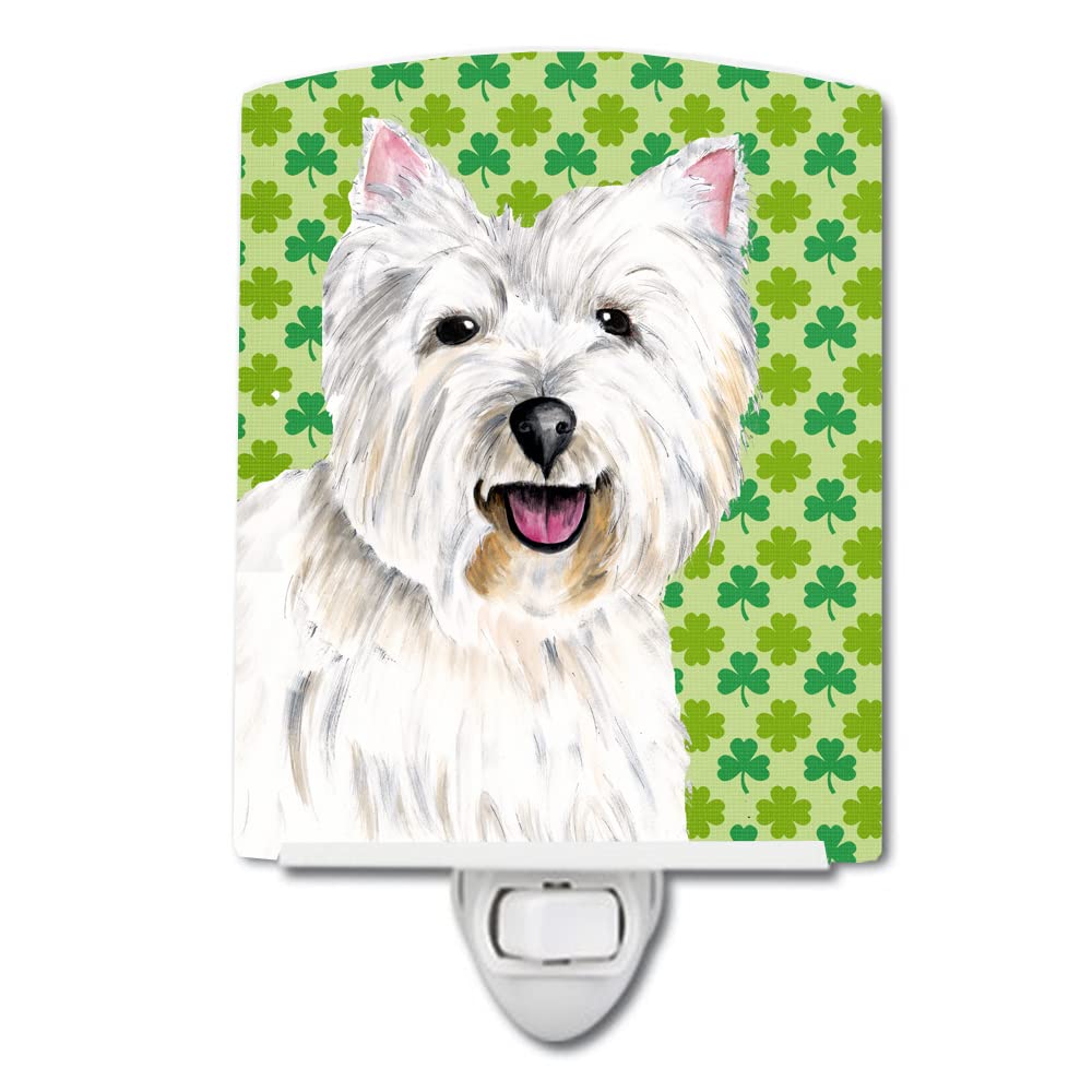 Carolines Treasures Ceramic Night Light, Westie St. Patricks Day, 6x4x3, Multicolor, Model SC9290CNL