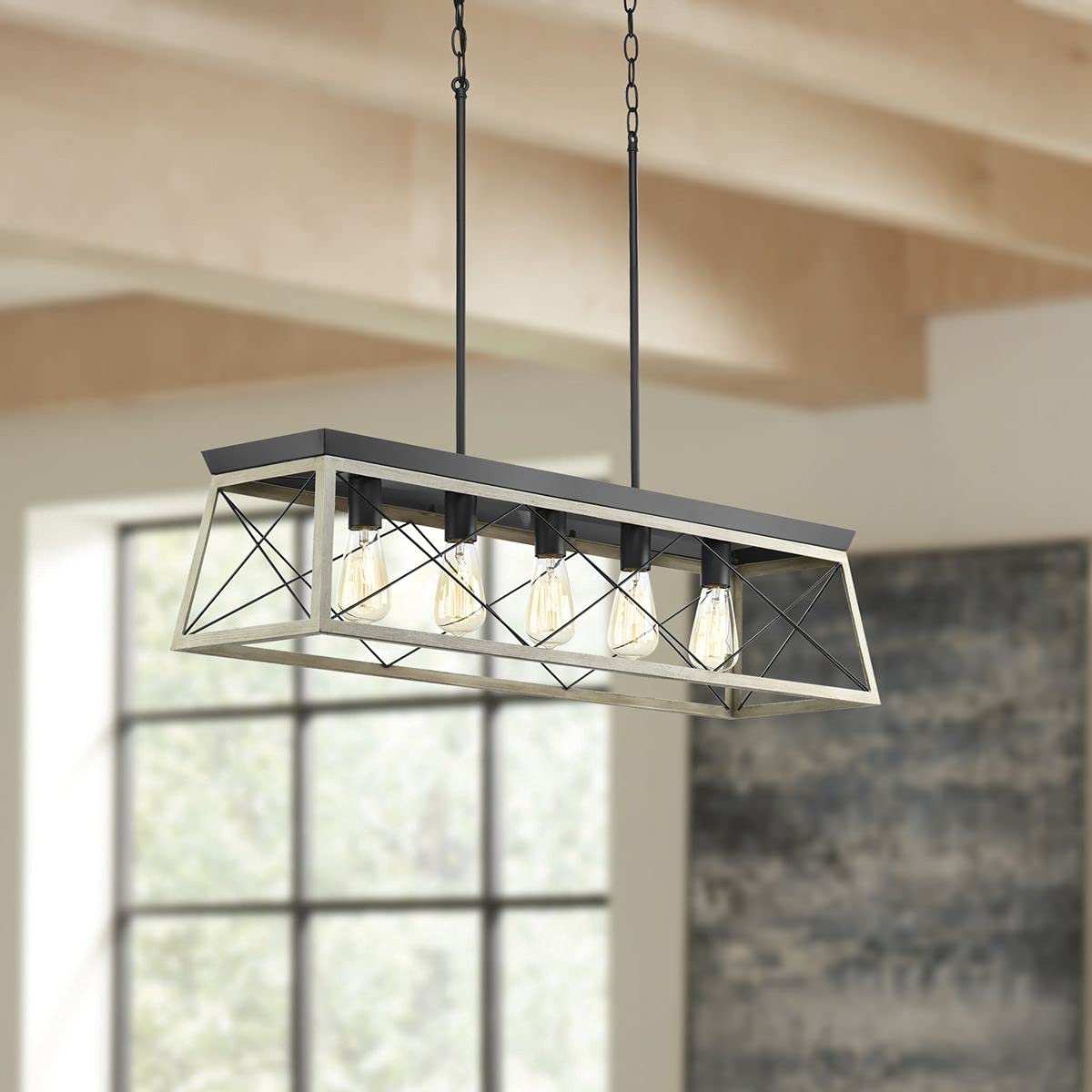 Briarwood Collection 5-Light Coastal Chandelier Light Graphite