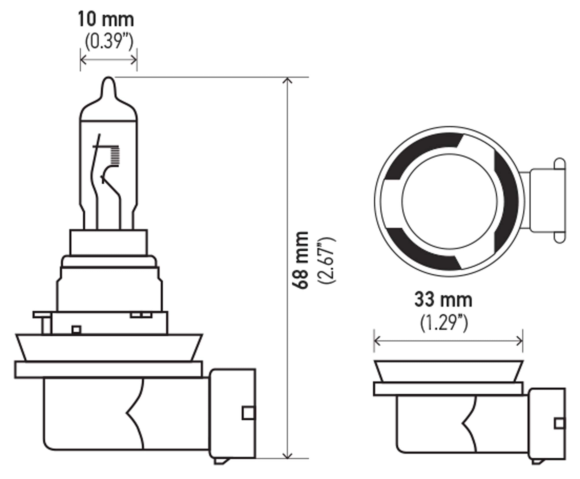 HELLA H16 Standard Halogen Bulb, 12 V, 19W
