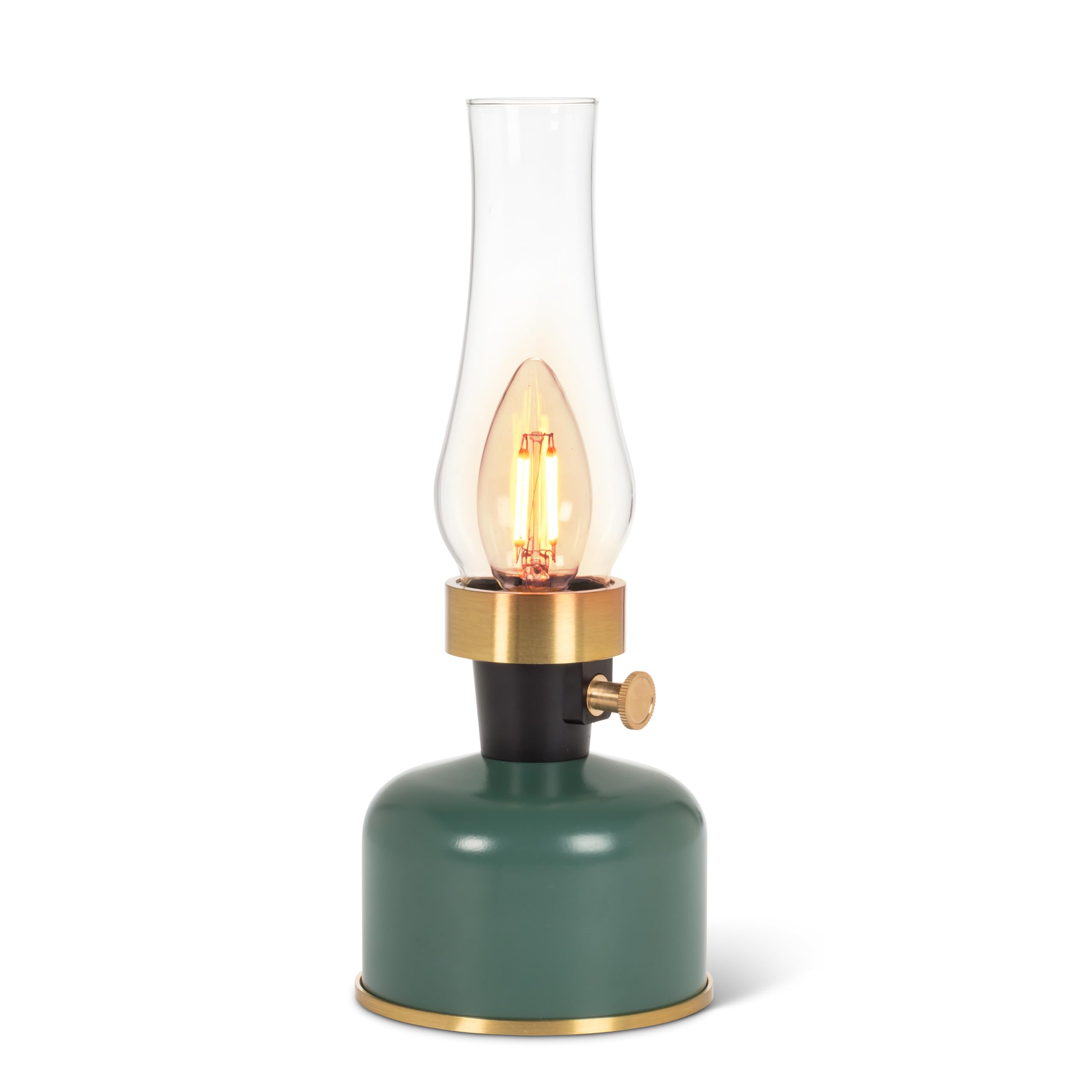 Abbott Collection Lantern LED Lamp with Chimney - Green