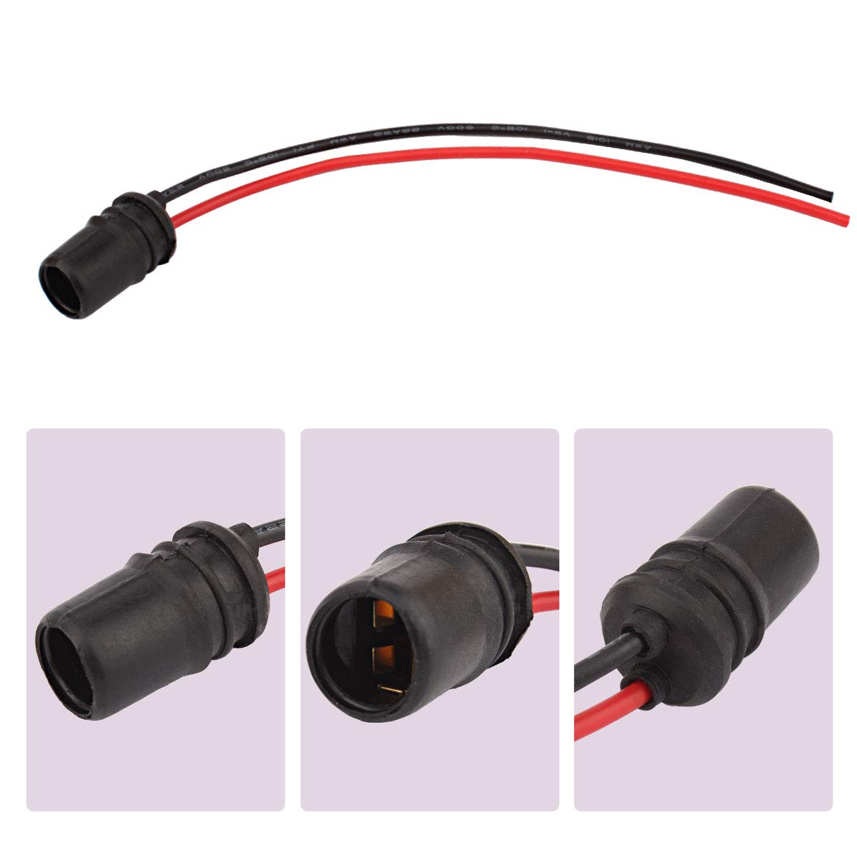 Winka T10 W5W 194 Led Bulbs Sockets Pre-Wired Harness Connector Adapter For Auto Car 6Pcs