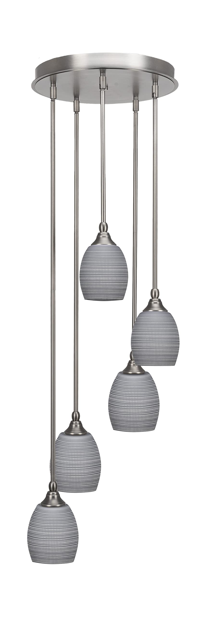 Empire 5 Light Cluster Pendalier in Brushed Nickel Finish (2145-BN-4022)