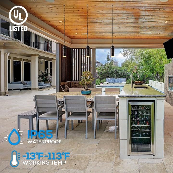 LEONLITE LED Landscape Pendant Lights, 12V, Aluminum, IP65, 7 Inch, Oil Rubbed Bronze, Model 75152, Pack of 4